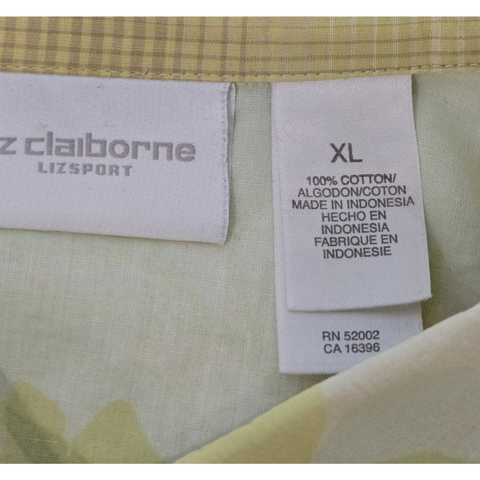 Other Liz Claiborne Light Yellow Floral Print Button Up Top XL Size XL / US 12-14 / IT 48-50 - 4 Thumbnail