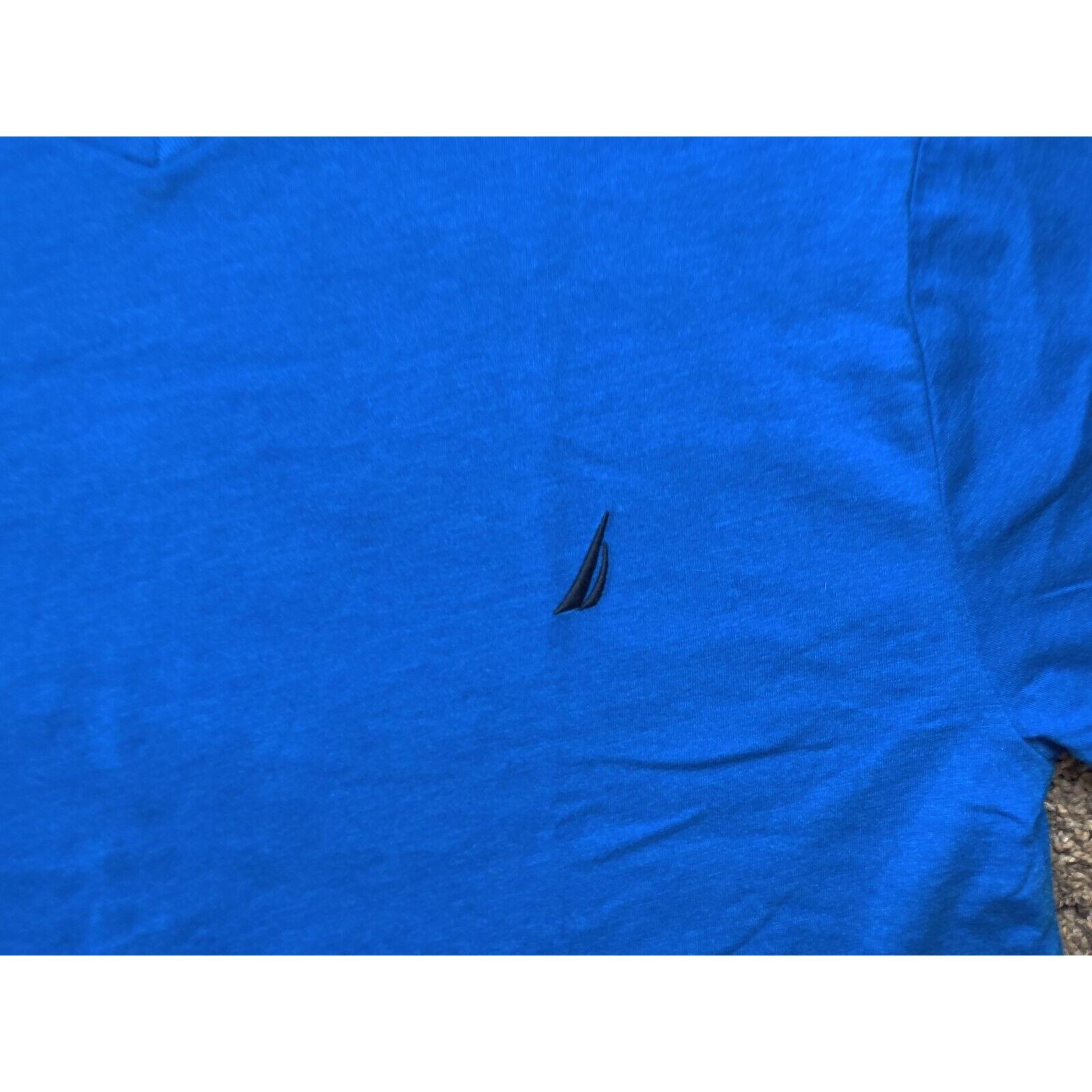 Nautica Nautica Shirt Adult Mens XL Solid Blue Embroidered V-Neck Size US XL / EU 56 / 4 - 2 Thumbnail