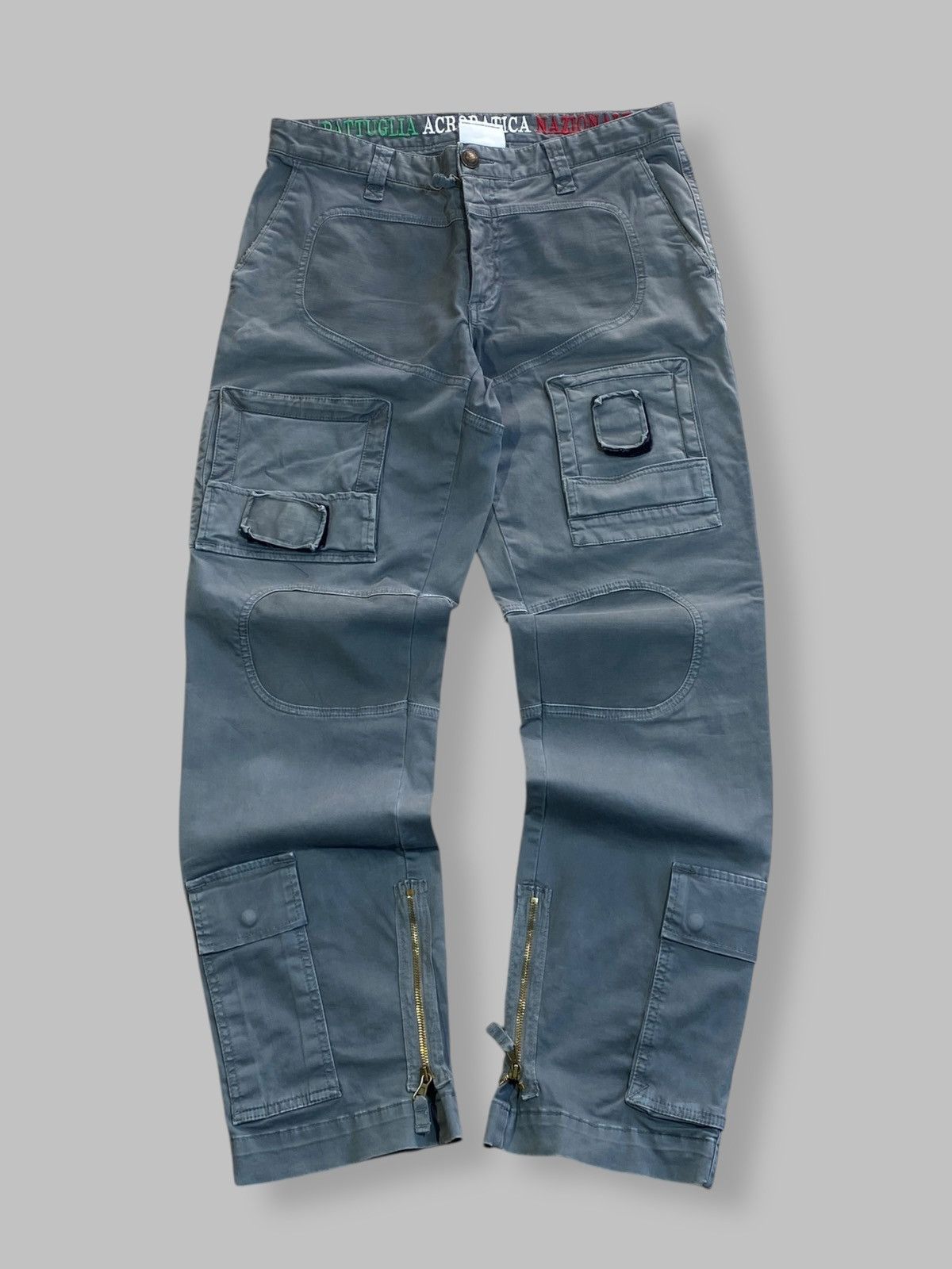 Aeronautica Militare Aeronautica Military Crazy Y2k Multi Pocket Cargo Pants Size US 34 / EU 50 - 1 Thumbnail