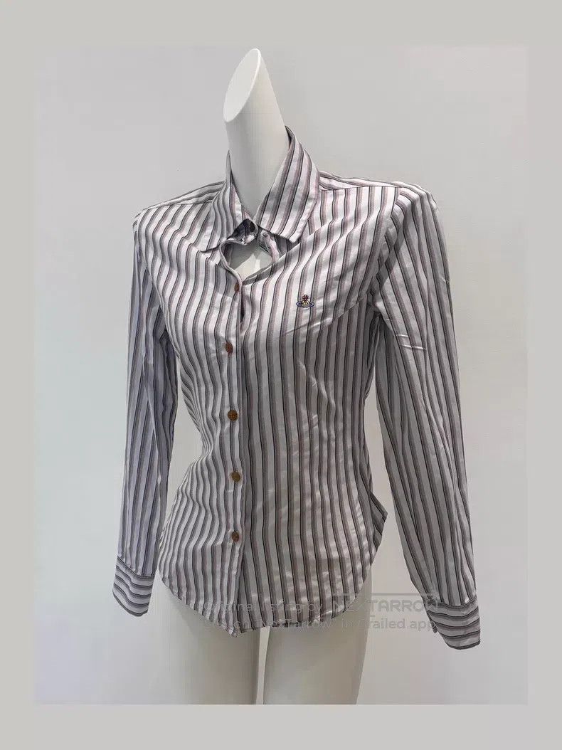 Vivienne Westwood Vivienne Westwood Striped Shirt Vintage Used Size M / US 6-8 / IT 42-44 - 9 Thumbnail