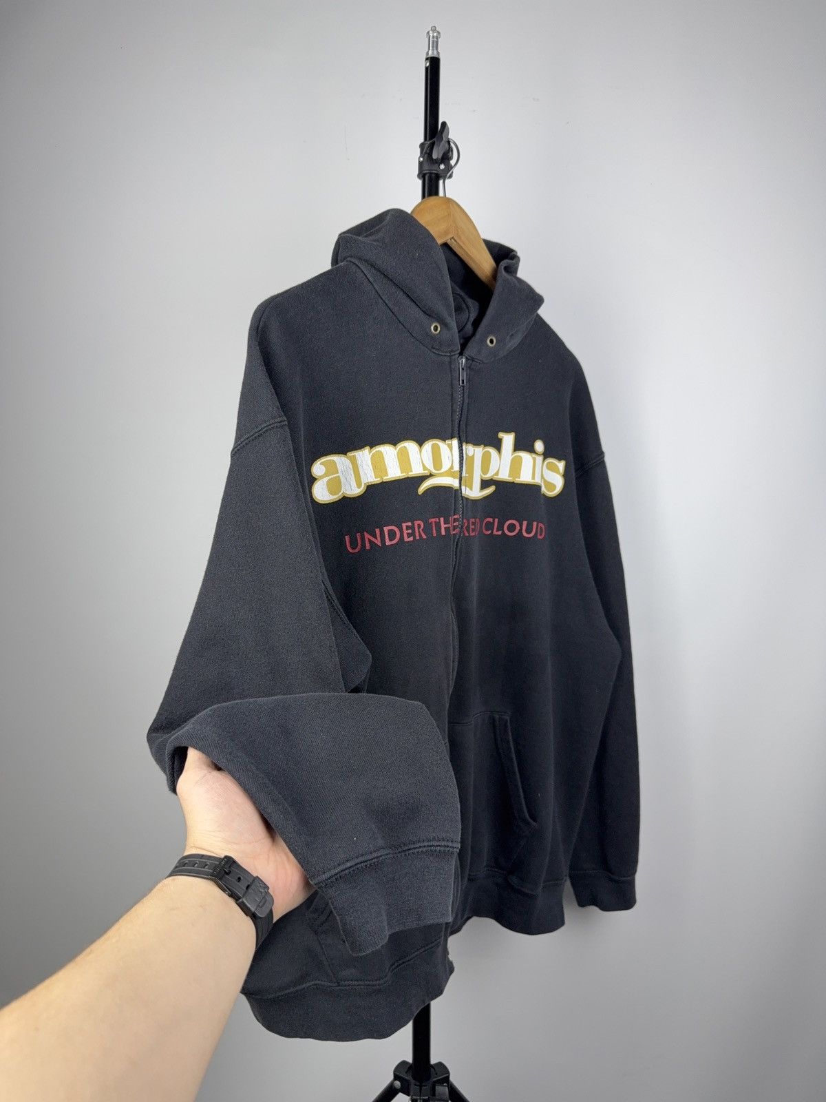Band Tees Vintage 00s Amorphis Metal Hoodie 2015 Tour Zip-Up Size US L / EU 52-54 / 3 - 4 Thumbnail