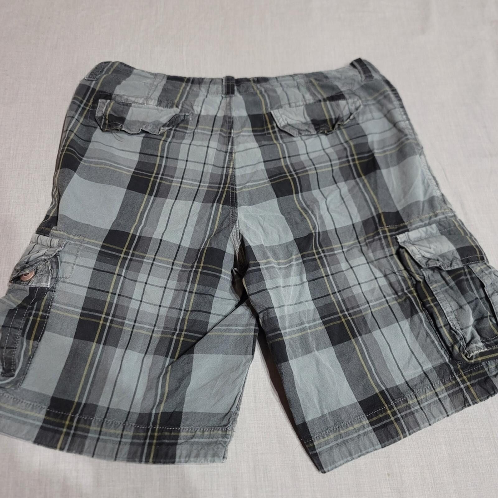 Aeropostale Aeropostale Gray Plaid Cargo Shorts Sz 38 Y2k Grunge Size US 38 / EU 54 - 5 Thumbnail