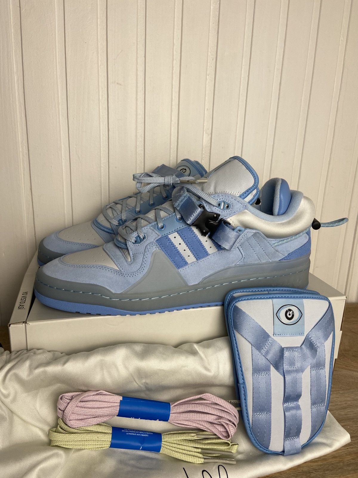 Adidas New adidas Forum Low Buckle Low Bad Bunny Blue Size 13,5US Size US 13 / EU 46 - 1 Thumbnail