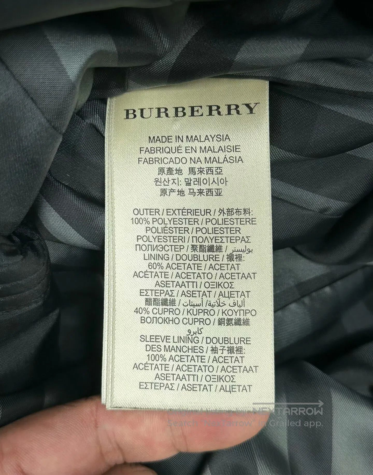 Burberry Burberry Black Fox Fur Collar Waist Zippered Down Jacket| Size XS / US 0-2 / IT 36-38 - 4 Thumbnail