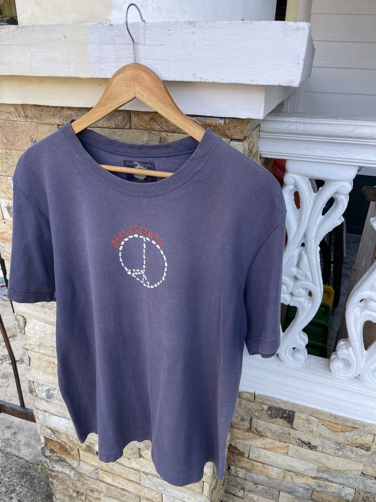 Japanese Brand Rare🔥Japanese Feel At Peace Faded Thrashed Tee Size US L / EU 52-54 / 3 - 7 Thumbnail