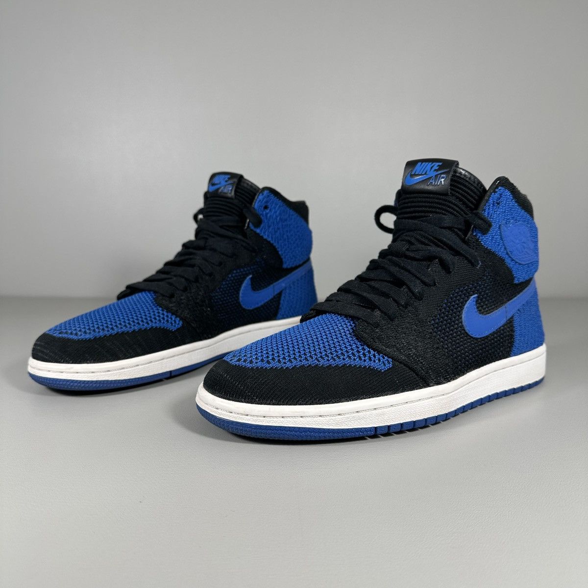 Nike Nike Air Jordan 1 Retro Hi Flyknit Black Game Royal Sneakers Size US 8 / EU 41 - 3 Thumbnail