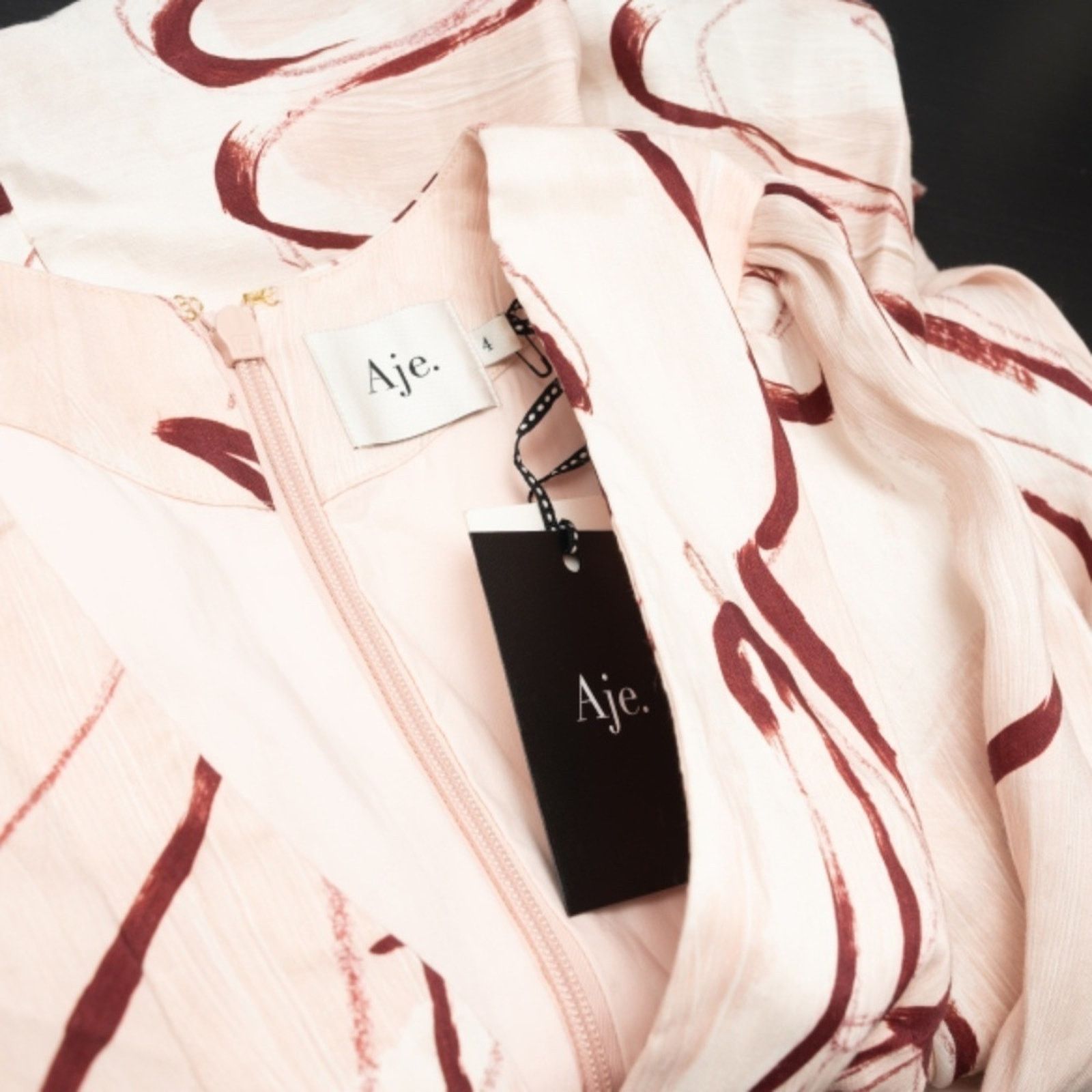 Aje Aje. Amelia Plunge Mini Dress. Size XS / US 0-2 / IT 36-38 - 11 Thumbnail