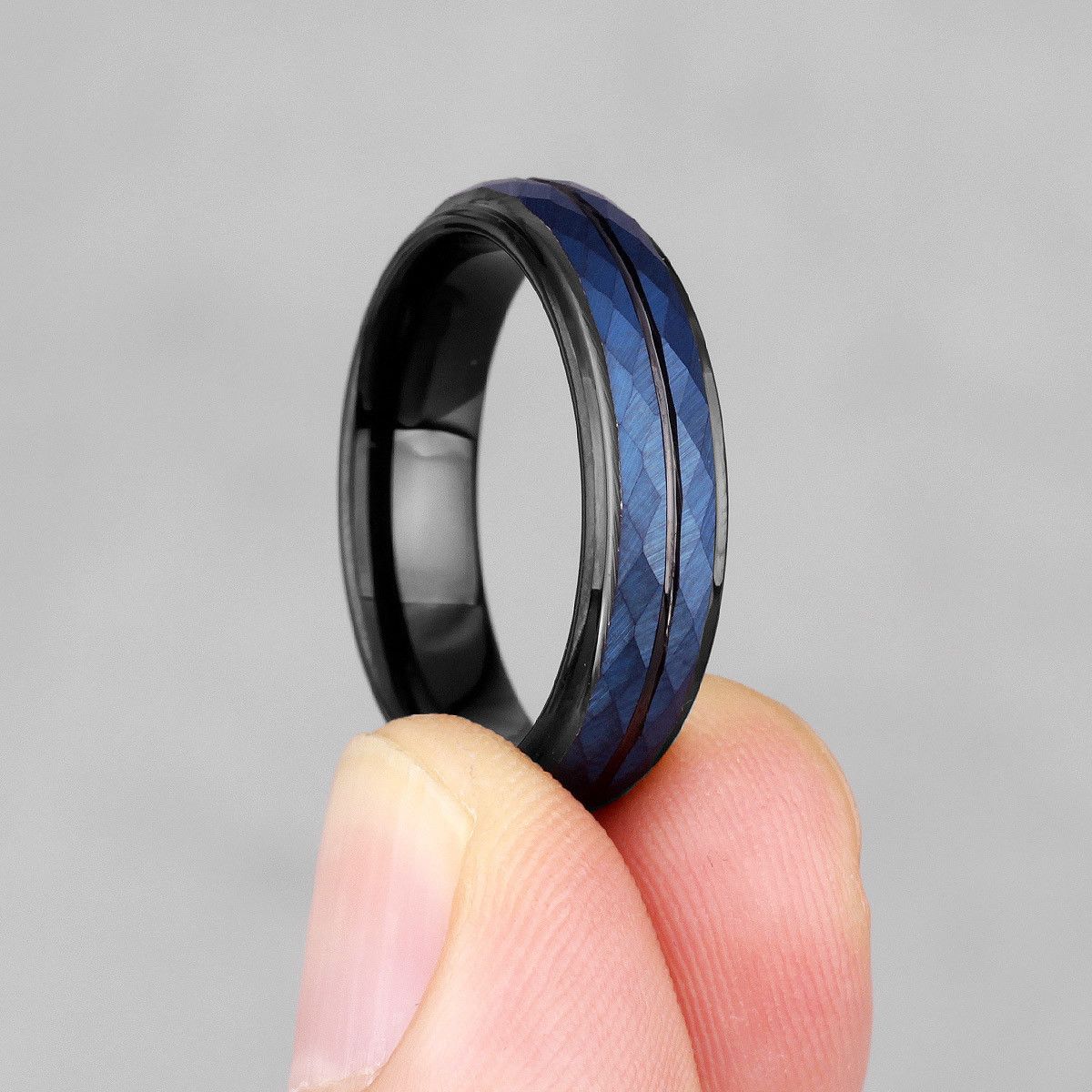 Other Black & Blue Rhombus Ring Size ONE SIZE - 3 Thumbnail