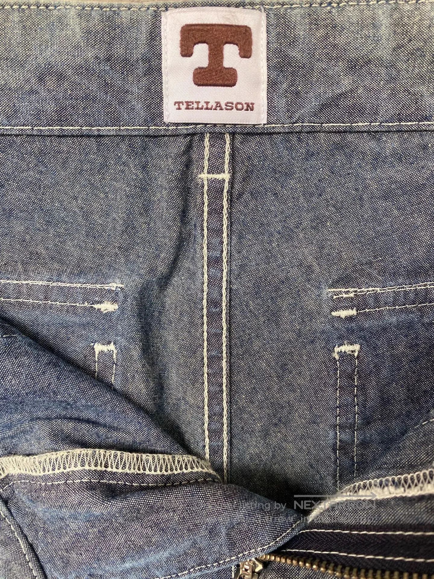 Tellason TELLASON Washed Blue Cotton Military Pants. Size US 29 - 5 Thumbnail
