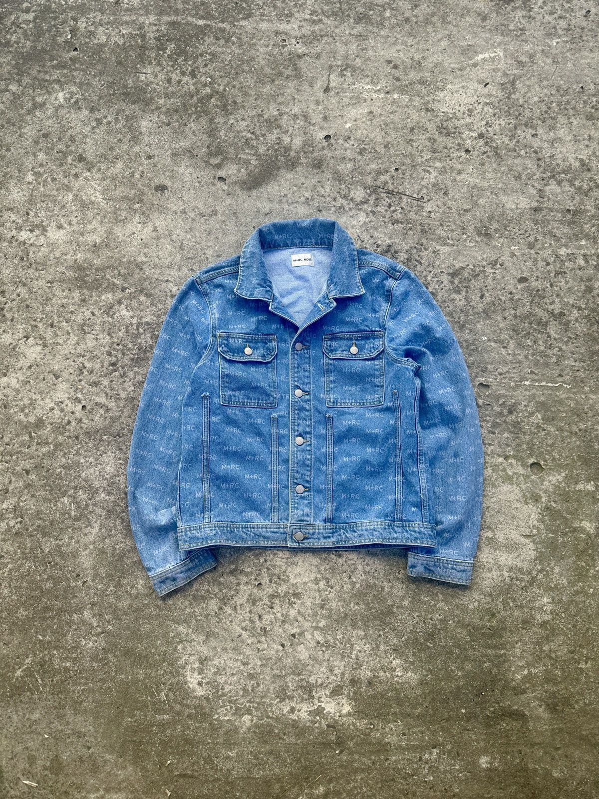 M+Rc Noir M+RC Noir Denim Jacket Monogram Logo Streetwear Rare M Y2K Size US M / EU 48-50 / 2 - 1 Thumbnail
