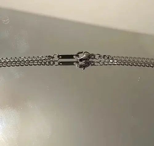 Jewelry Silver color Cuban link chain 3 mm Size ONE SIZE - 3 Thumbnail