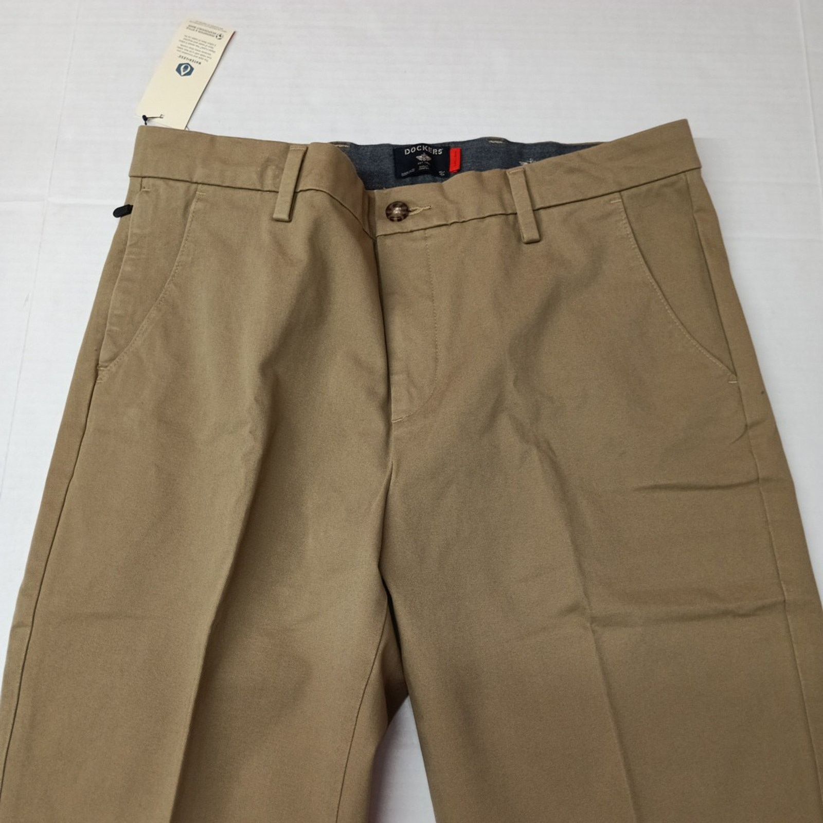 Dockers Dockers Workday Khakis Straight Fit Men's 34x30 Tan Stretch Size US 34 / EU 50 - 4 Thumbnail