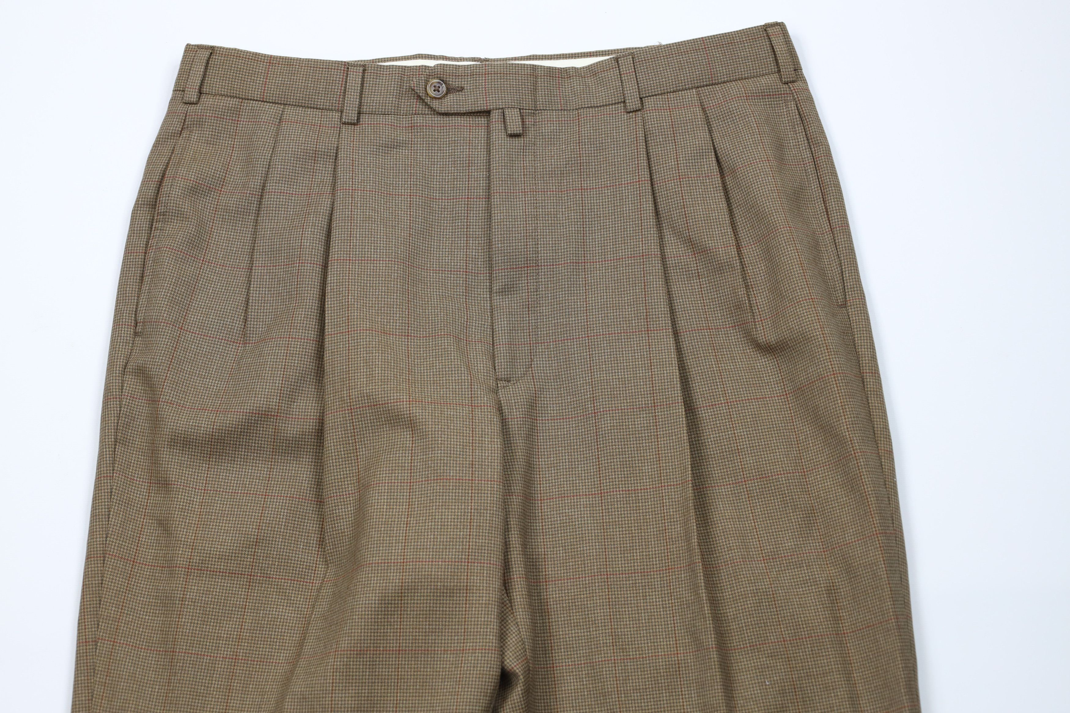 Tommy Hilfiger Vintage 90s Tommy Hilfiger Plaid Wide Leg Chino Pants Size US 36 / EU 52 - 2 Thumbnail