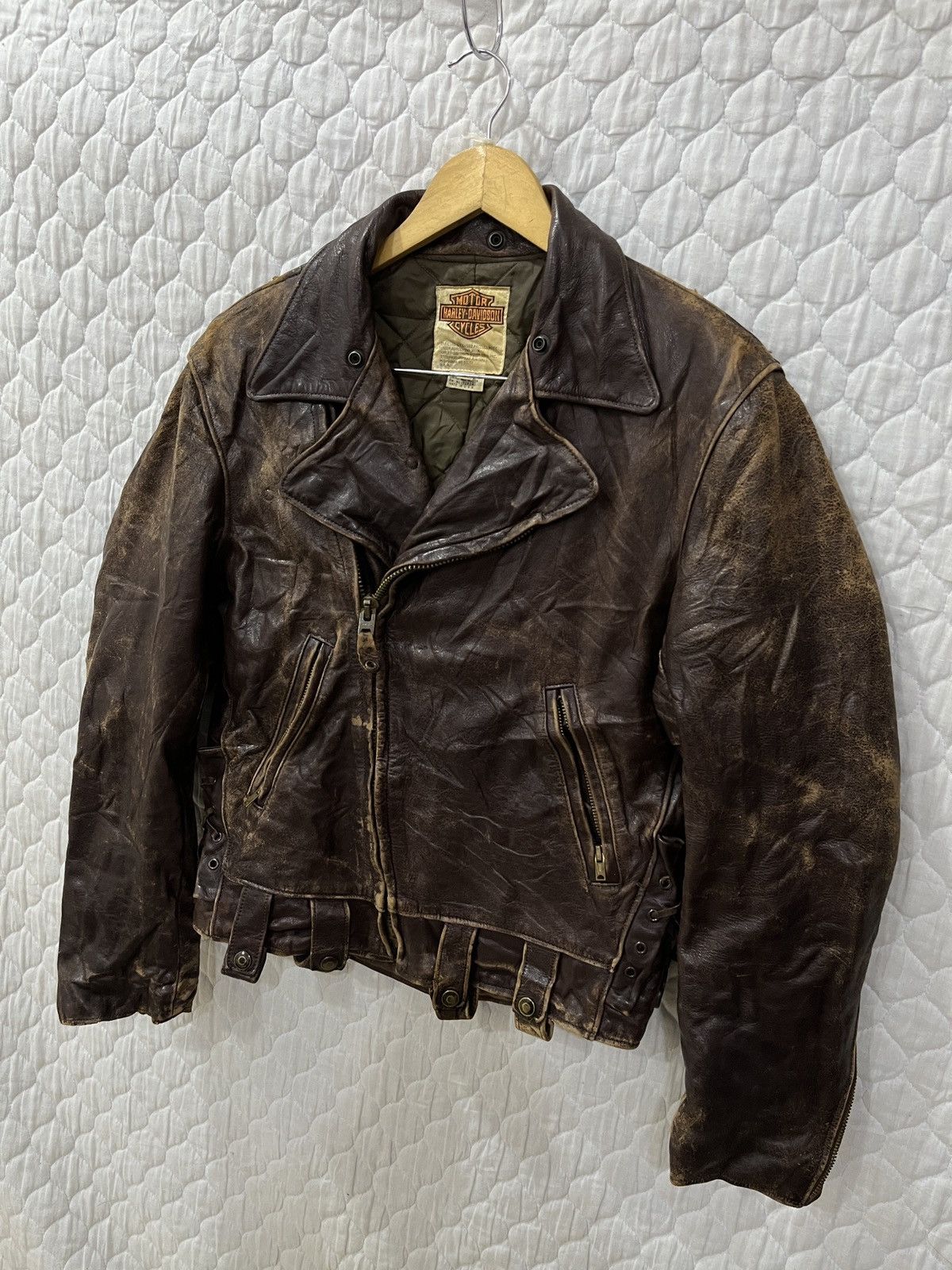 Harley Davidson (Yyyy)🔥🔥RARE VTG HARLEY DAVIDSON USA BIKER JACKET Size US S / EU 44-46 / 1 - 2 Thumbnail