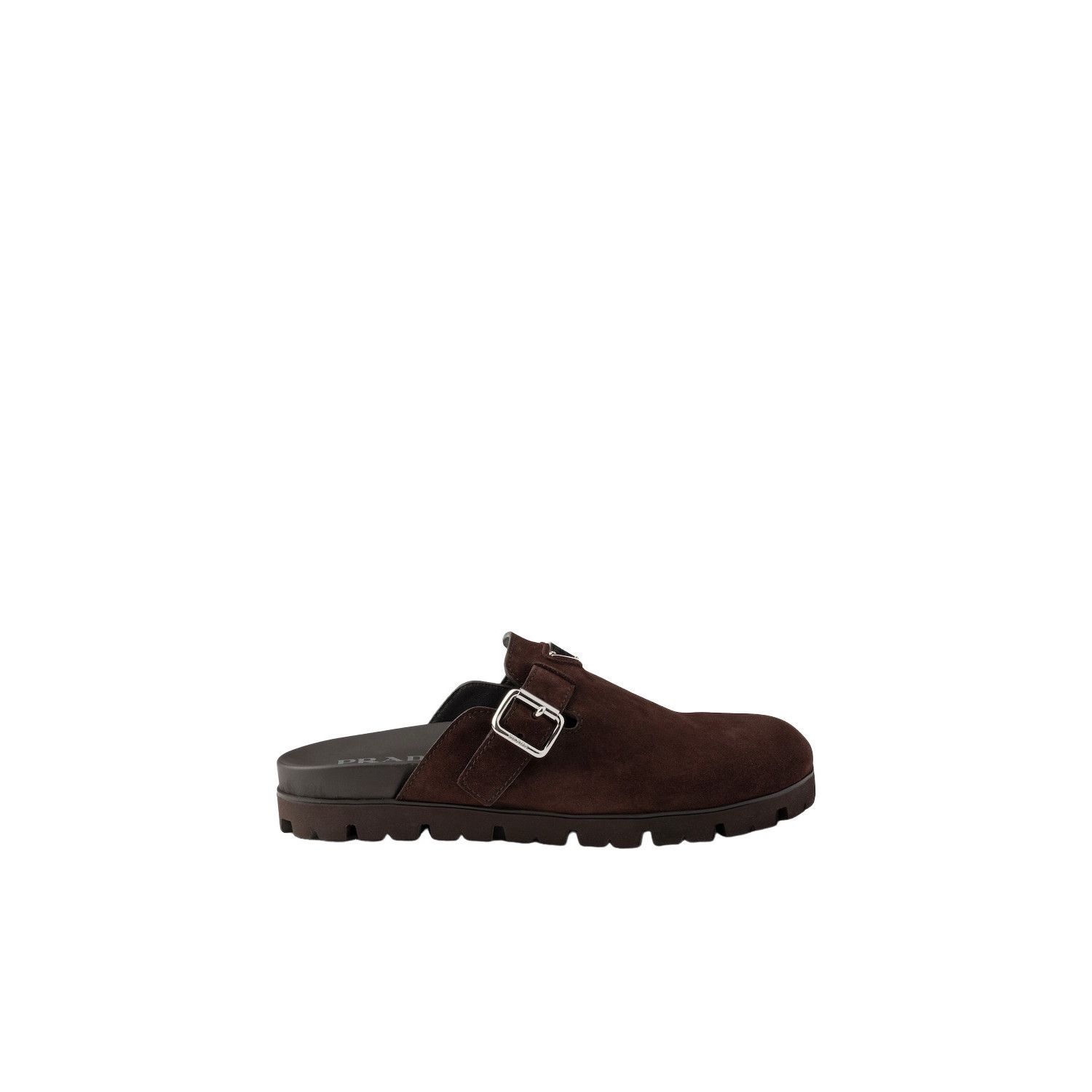Prada PRADA $1170 Dark Brown Suede Mules New & Authentic (Men's si Size US 9 / EU 42 - 2 Thumbnail