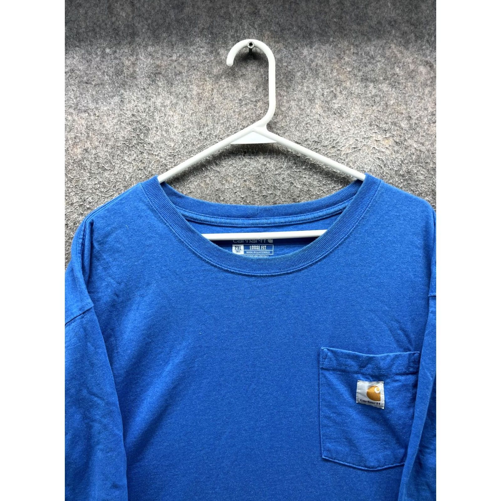 Carhartt Carhartt Shirt Mens 2XLT Blue K87 Pocket Tee Loose Fit Workwear Tagless Short Sleeve Crew Neck Size US XXL / EU 58 / 5 - 6 Thumbnail