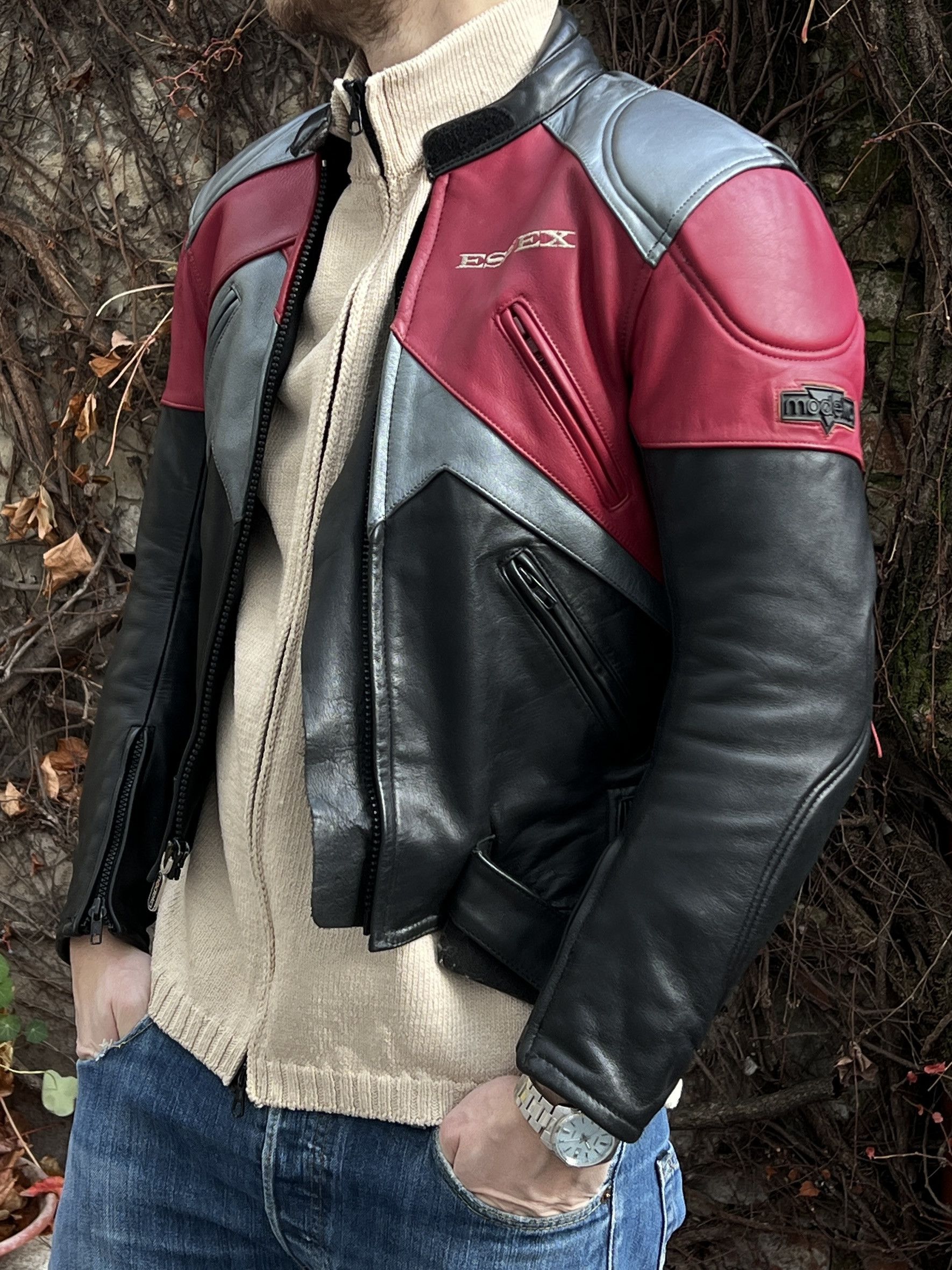 Le Grande Bleu (L.G.B.) Yohji Yamamoto Rick Owens Style Nascar Racing Leather Jacket Size US XS / EU 42 / 0 - 1 Thumbnail