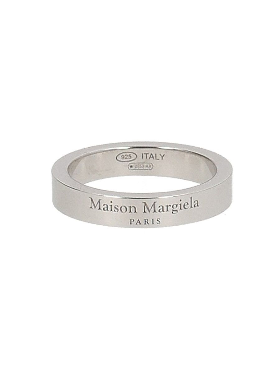 Maison Margiela MAISON MARGIELA LOGO RING - GREY (NUMERIC 3) Size ONE SIZE - 1 Thumbnail