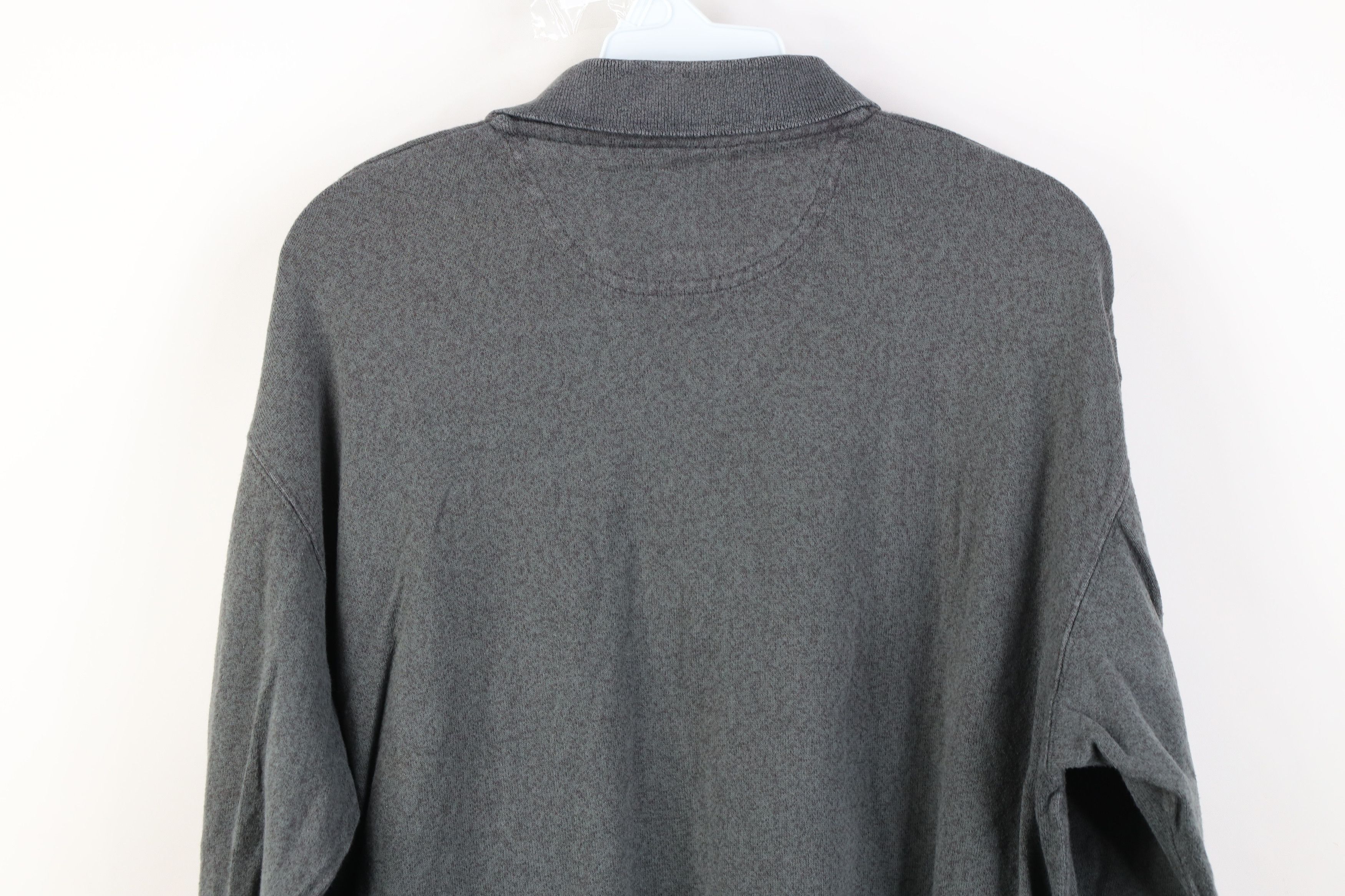 Vintage Vintage 90s Streetwear Long Sleeve Polo Heather Steel Blue Size US L / EU 52-54 / 3 - 10 Thumbnail