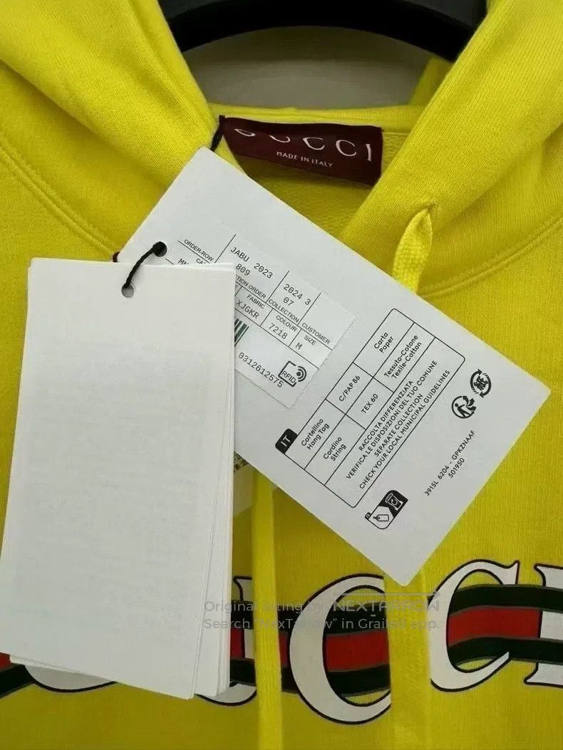 Gucci Gucci Logo letter print hooded long-sleeved hoodie Size US M / EU 48-50 / 2 - 5 Thumbnail