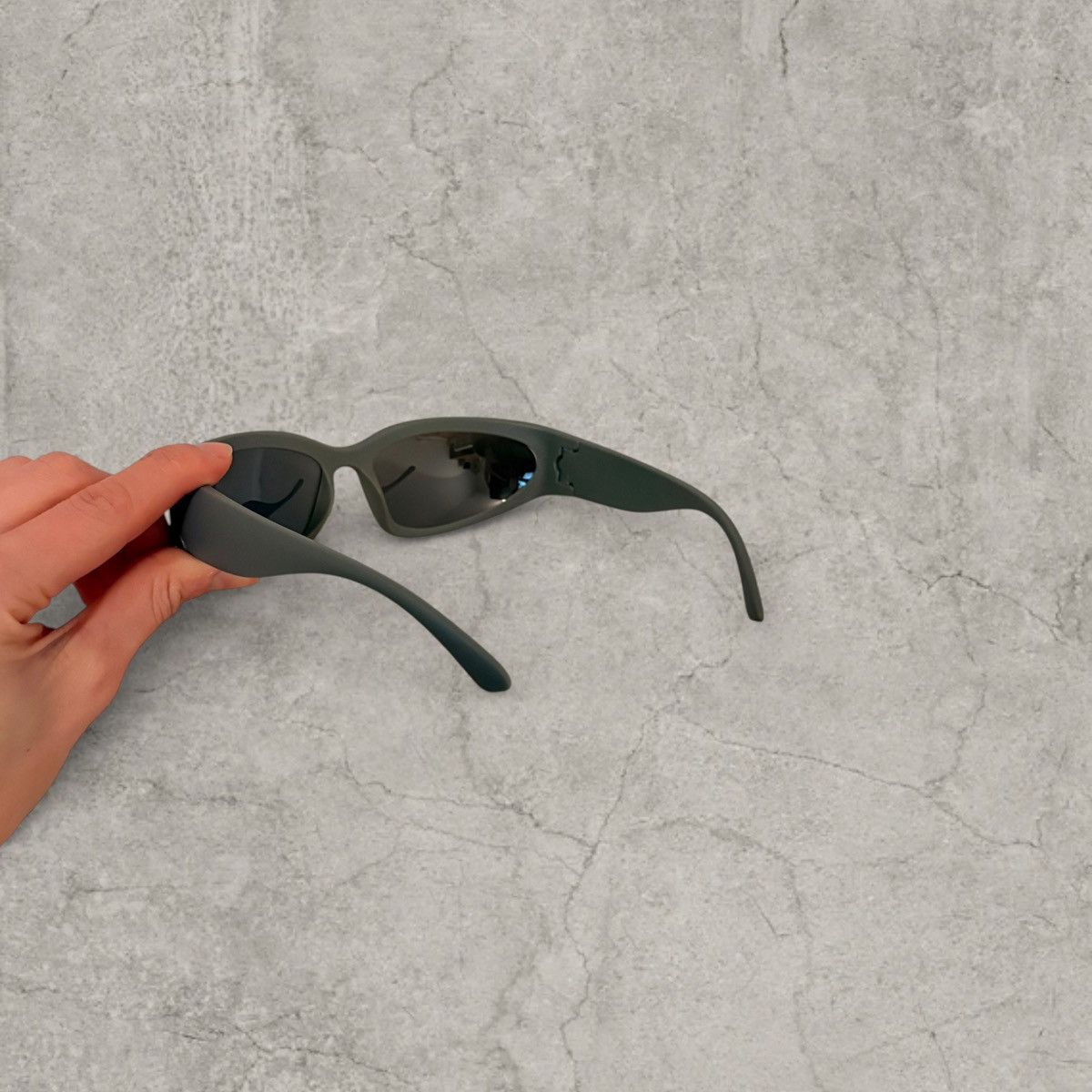 Japanese Brand Cool UV400 alien sunglasses, grey/silver lens. One size Size ONE SIZE - 3 Thumbnail