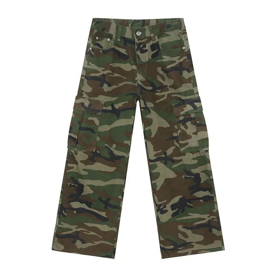 Japanese Brand Retro loose camouflage hip-hop pocket jeans Size US 32 / EU 48 - 5 Thumbnail