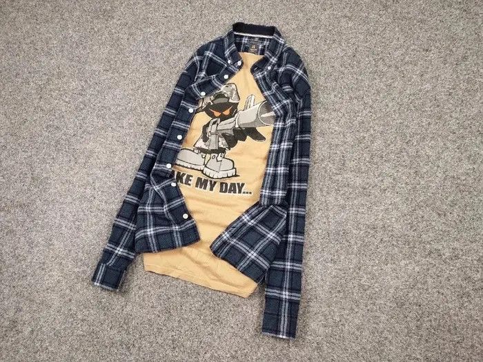 Flannel Vintage Flannel Shirt Travis Scott Style Y2K Style Size US XL / EU 56 / 4 - 2 Thumbnail