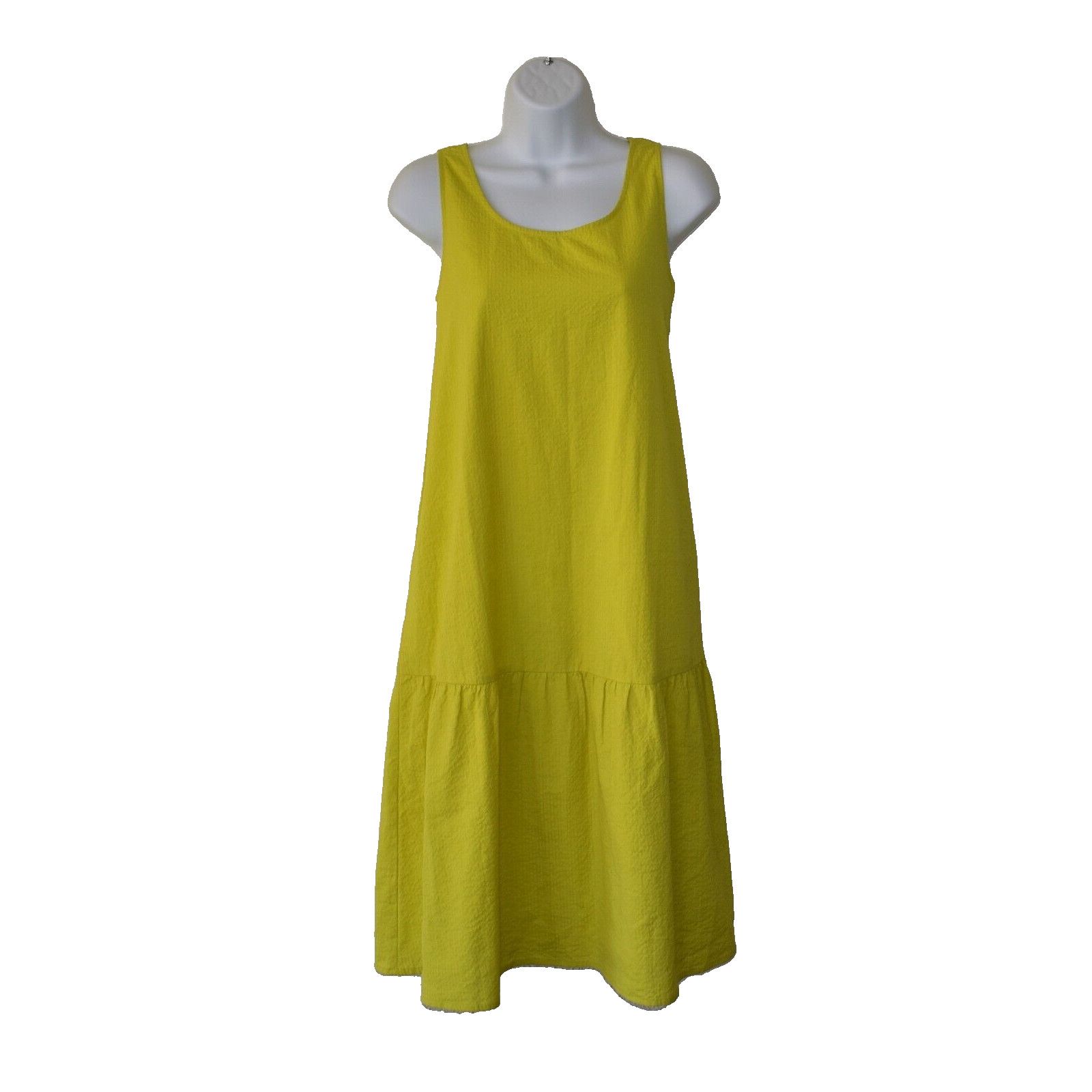 Eileen Fisher EILEEN FISHER Sunbeam Org Cotton Ripple Tiered Dress PP $188 Size XS / US 0-2 / IT 36-38 - 1 Thumbnail