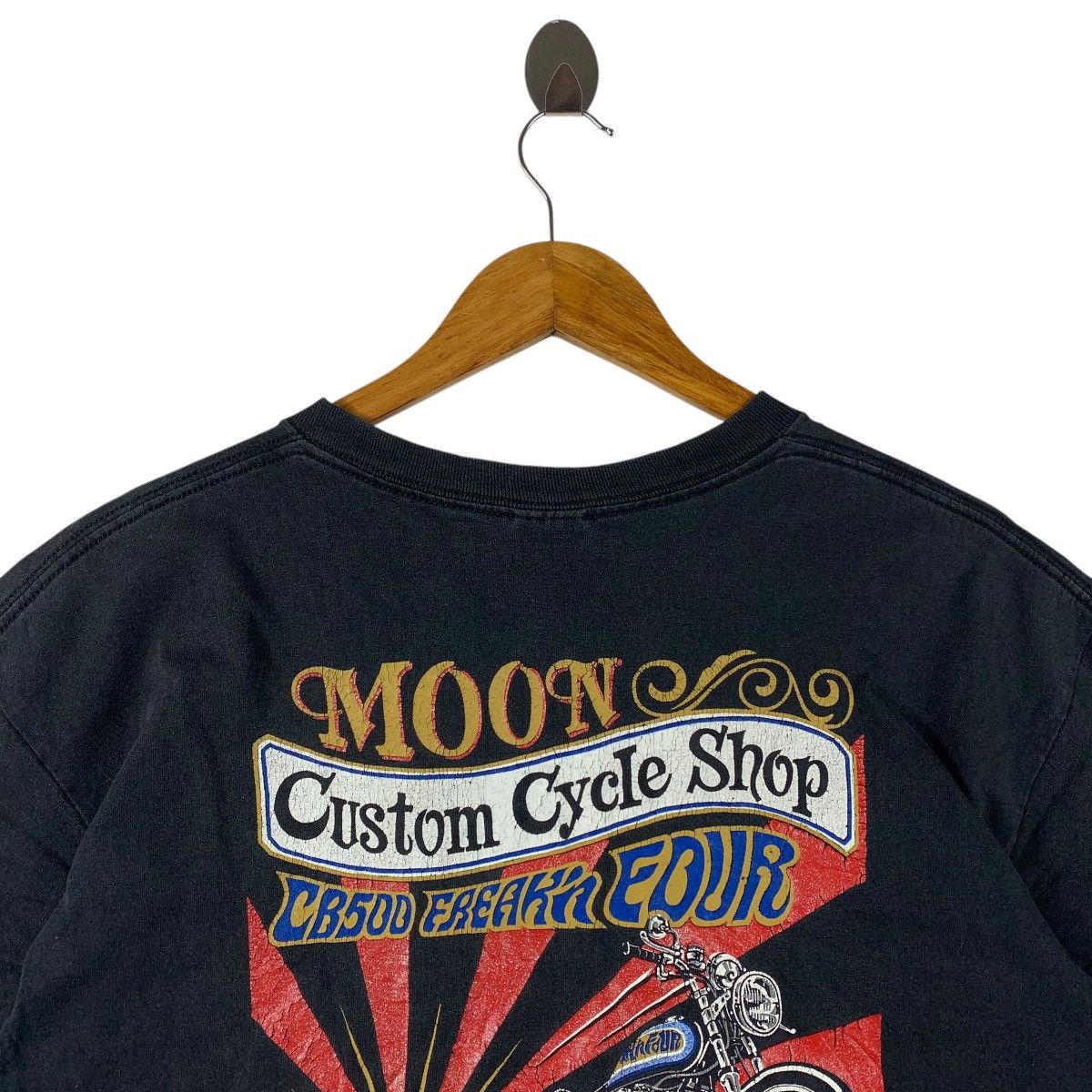 Anvil Vintage MOONEYES Custom cycle shop big printed back hit tee Size US L / EU 52-54 / 3 - 10 Thumbnail