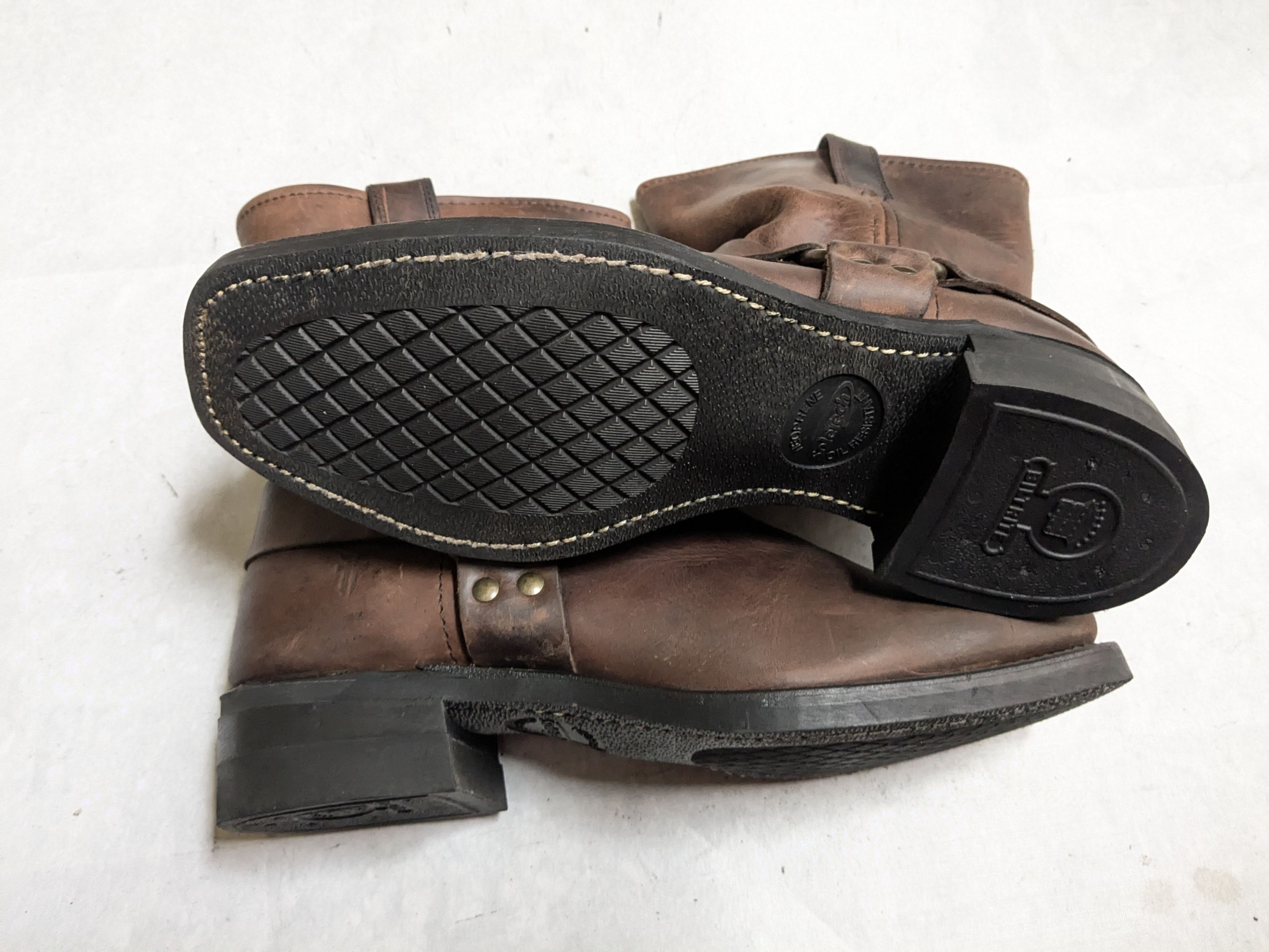 Frye Frye Harness Boots Brown 10 M Leather Buckle USA Size US 10 / EU 43 - 14 Thumbnail