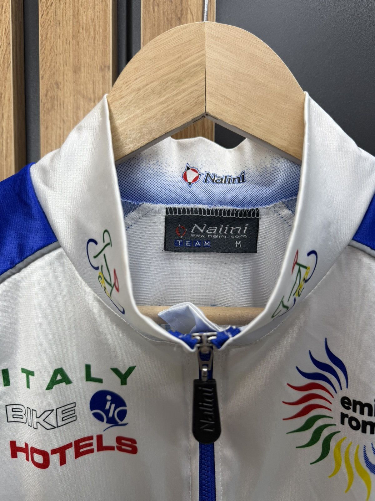 Vintage Nalini Team Cycling Jersey Riccione Bike Hotels Italy Size M Size US M / EU 48-50 / 2 - 4 Thumbnail