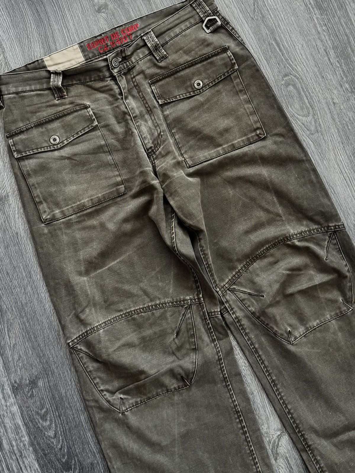 Japanese Brand Y2K Vintage Baggy Pocket Dable Knee Cargo Pants Size US 34 / EU 50 - 5 Thumbnail