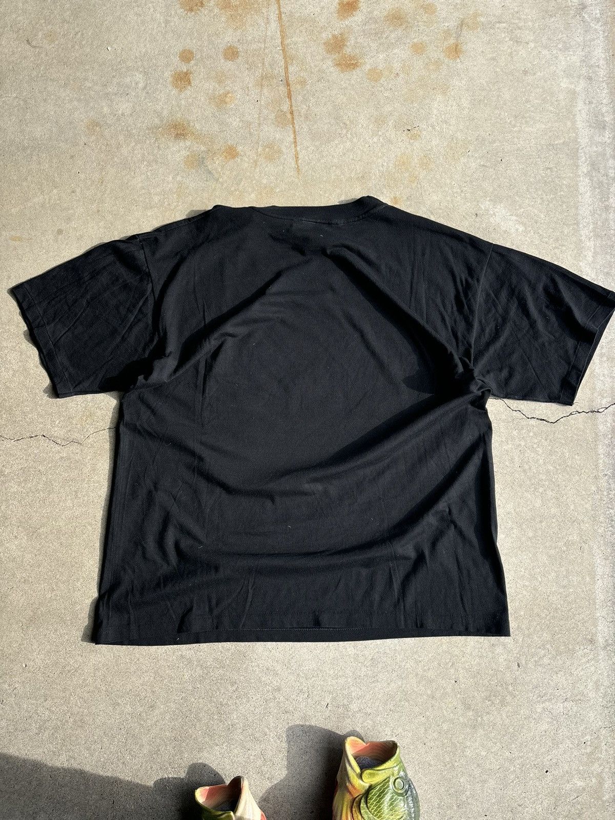 Vintage Crazy Looney Tunes Boxy Hockey Faded Black Novel Tee Shirt Size US XL / EU 56 / 4 - 2 Thumbnail