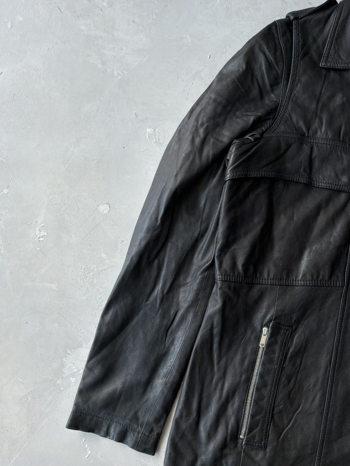 Gucci Gucci - Fridda Era Double Zip Leather Jacket Size M / US 6-8 / IT 42-44 - 5 Thumbnail
