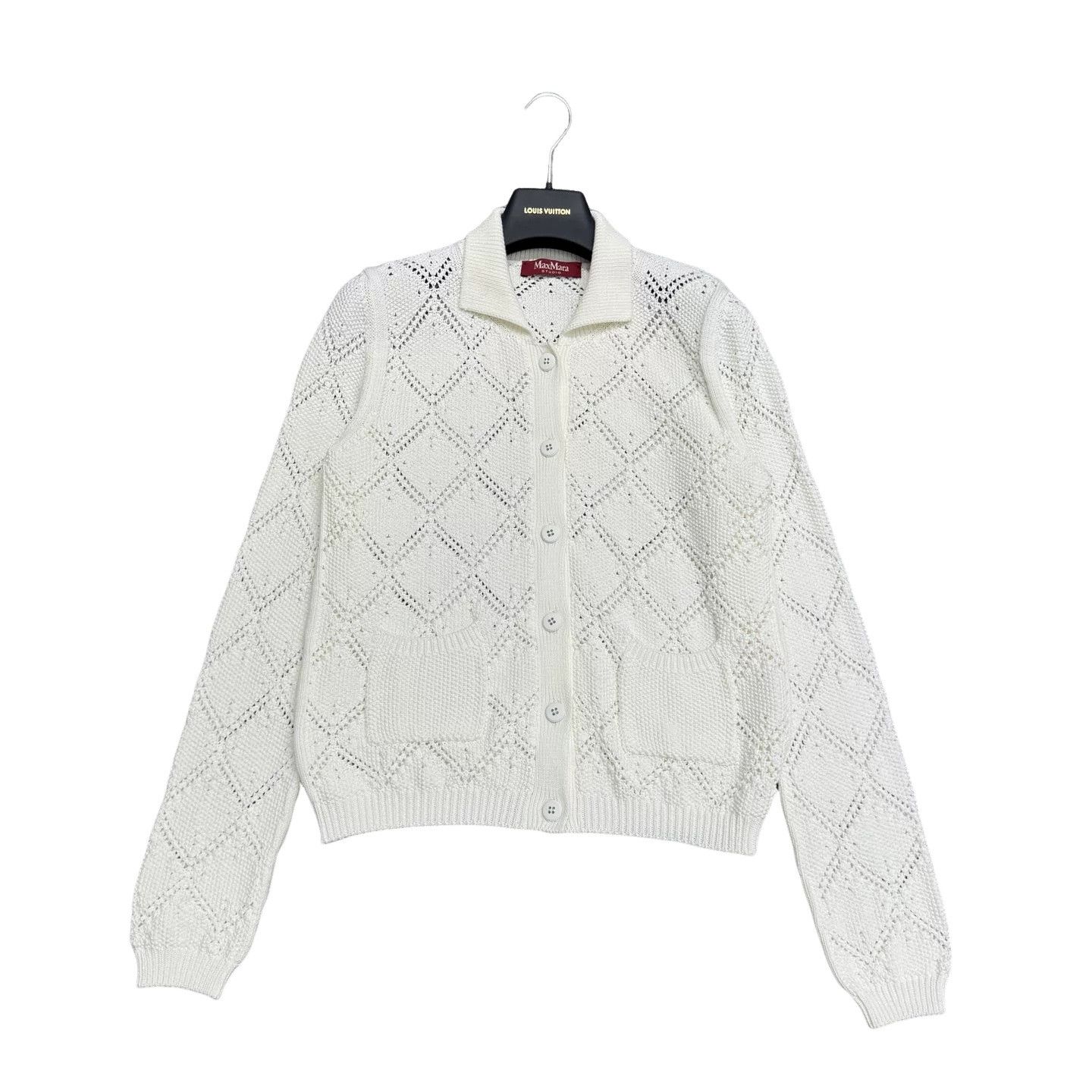 Max Mara Max Mara Studio Open-Knit Cotton Cardigan Size M Size M / US 6-8 / IT 42-44 - 1 Thumbnail