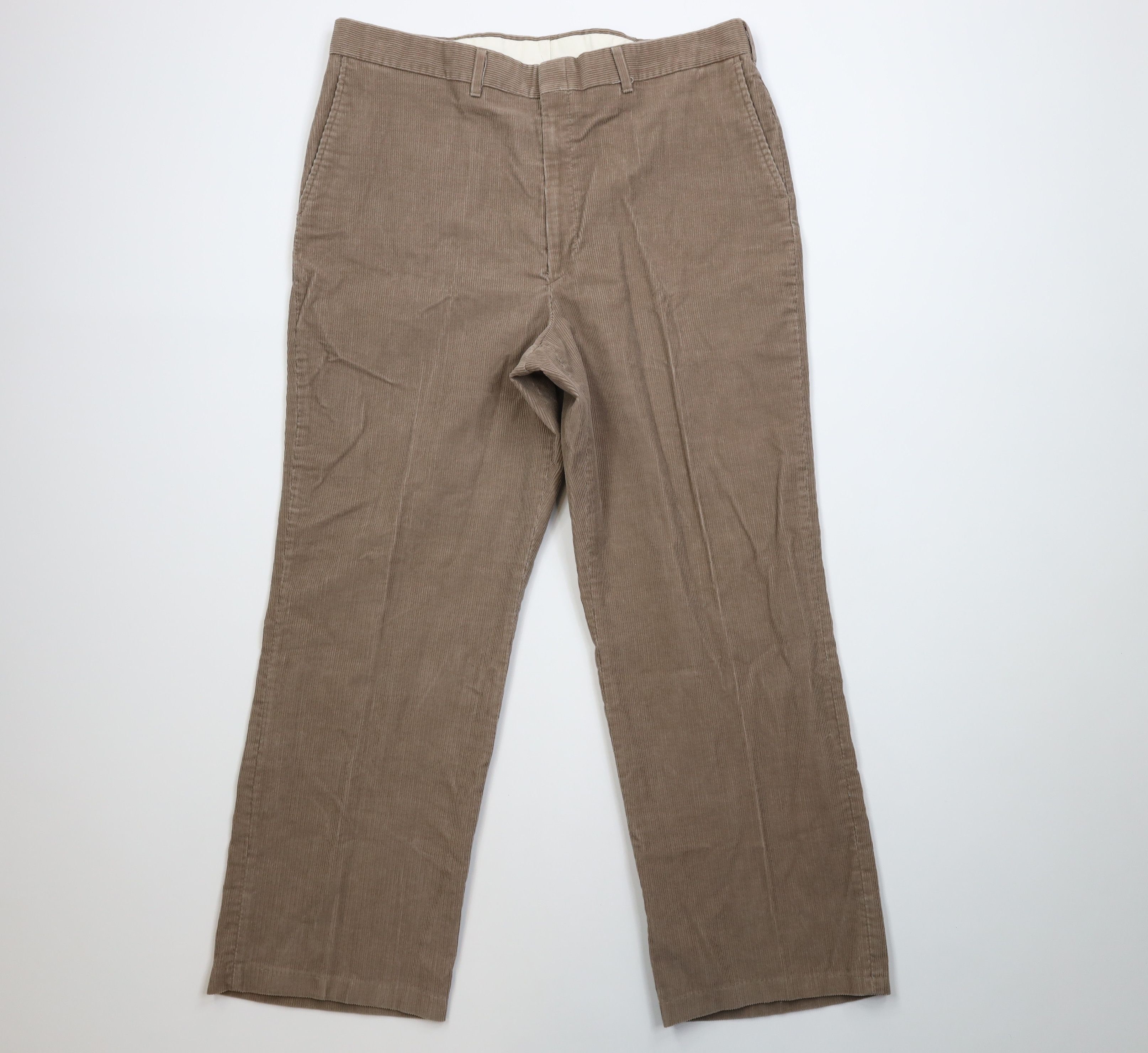 Vintage 90s Streetwear Flared Wide Leg Corduroy Chino Pants