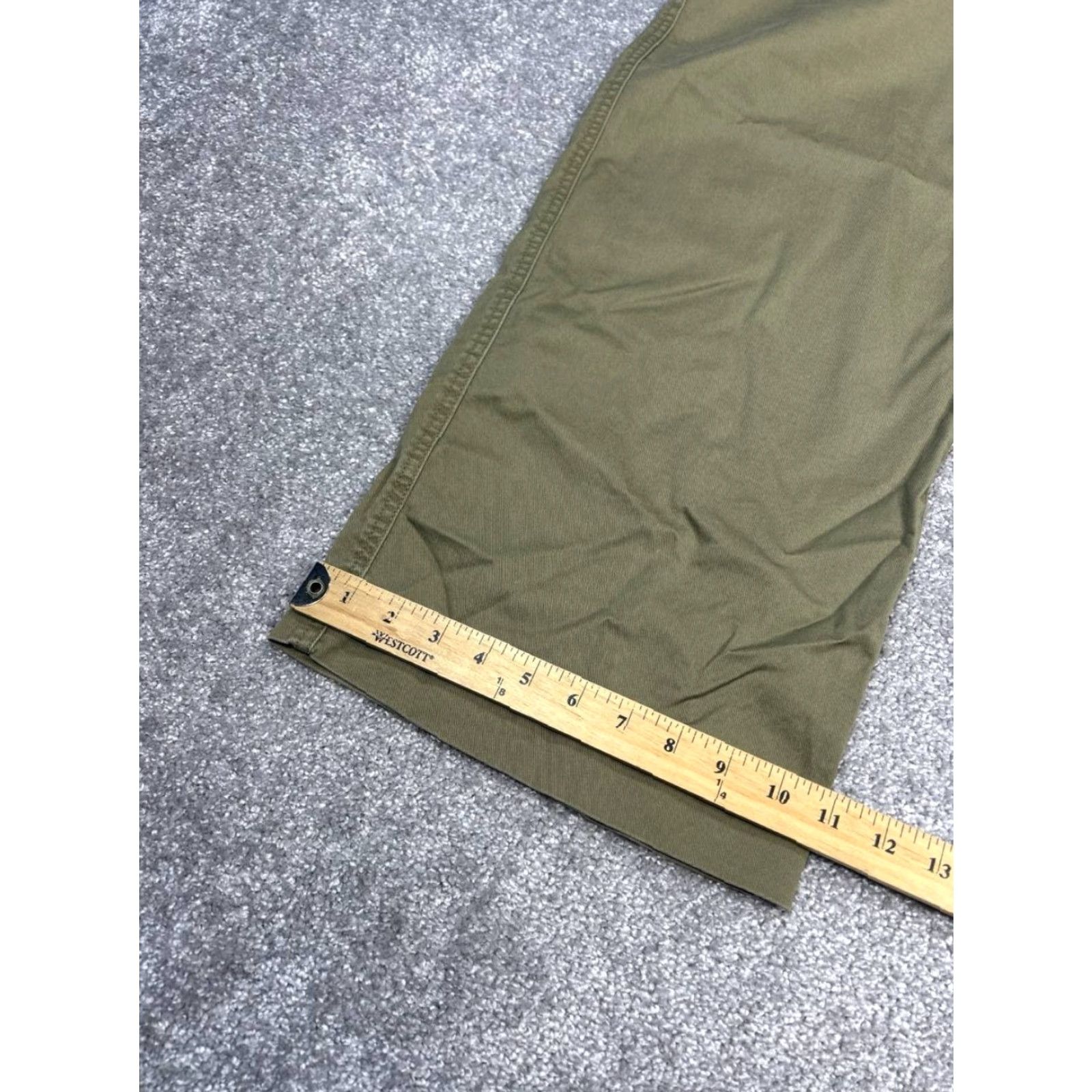 Polo Ralph Lauren Polo Ralph Lauren Cropped Pants Women 10 Green Cotton Stretch High Rise Wide Leg Size 32" / US 10 / IT 46 - 6 Thumbnail
