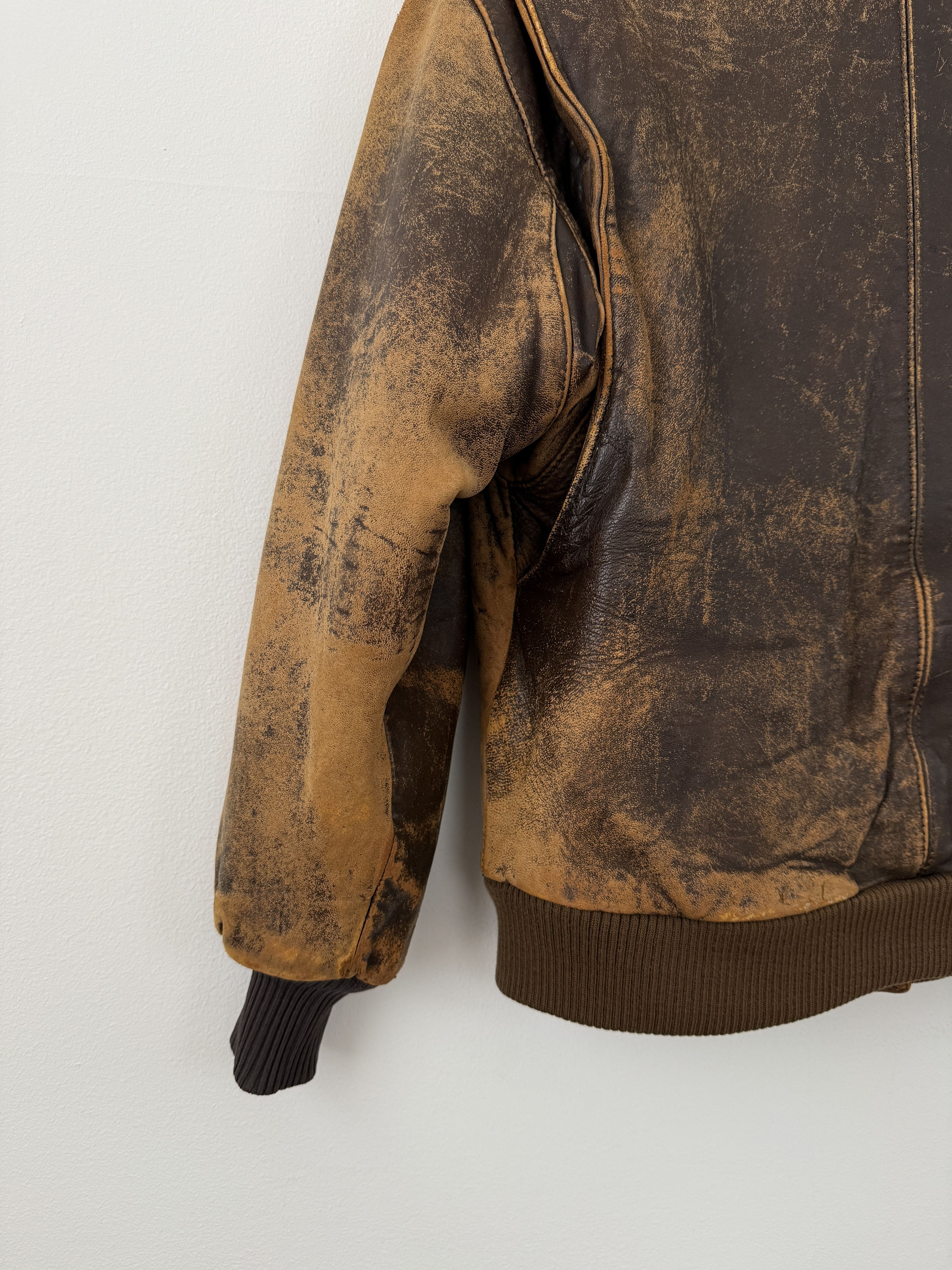 Vintage Leather Bomber Jacket Size US M / EU 48-50 / 2 - 18 Thumbnail