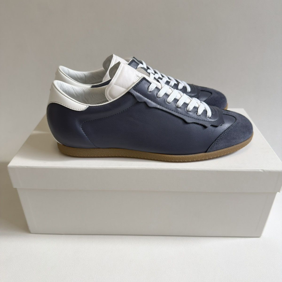Maison Margiela Gray Leather ‘Featherlight’ Sneakers Size US 10 / EU 43 - 21 Thumbnail
