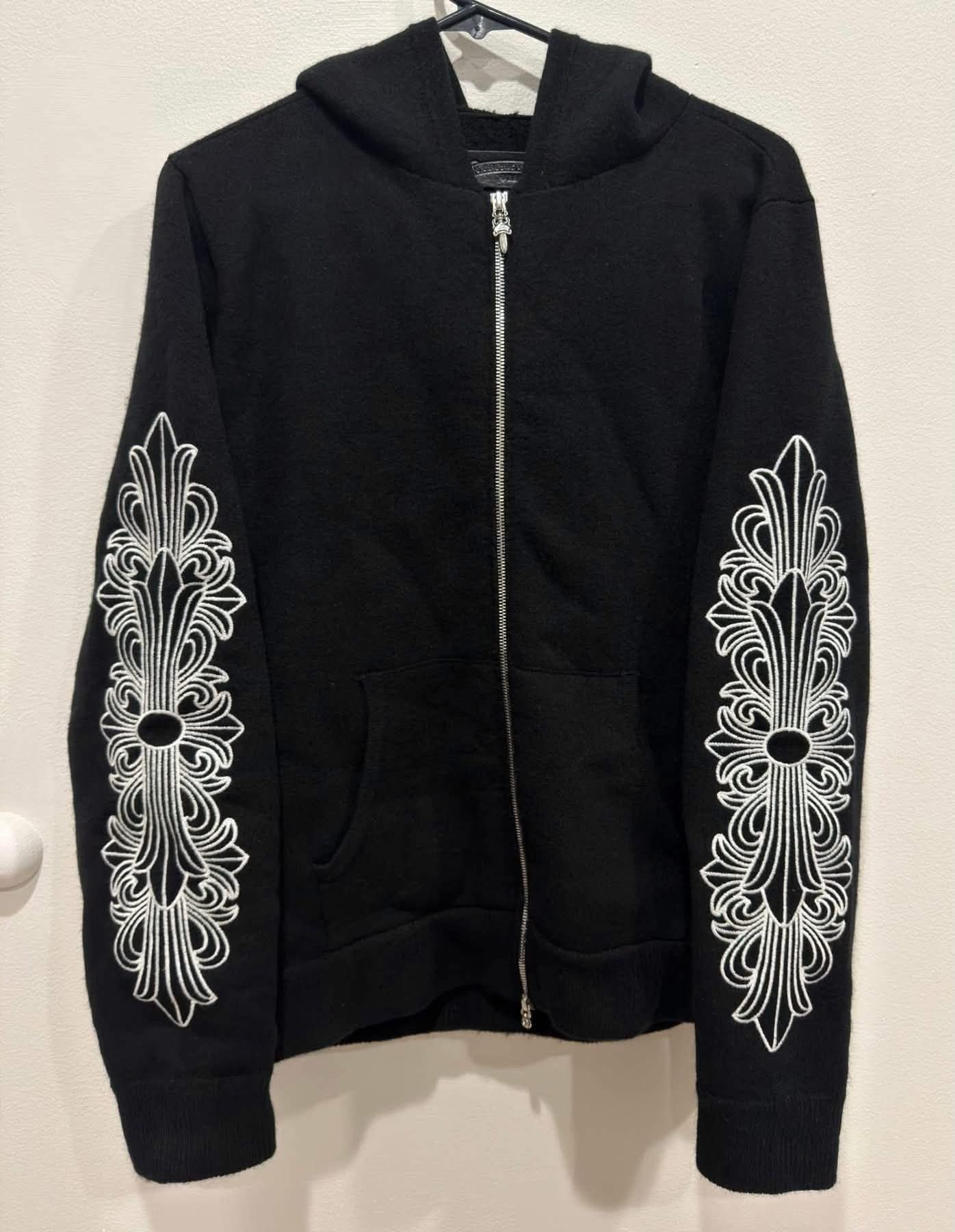 Chrome Hearts Cashmere Floral Zipup Hoodie Size US S / EU 44-46 / 1 - 1 Thumbnail
