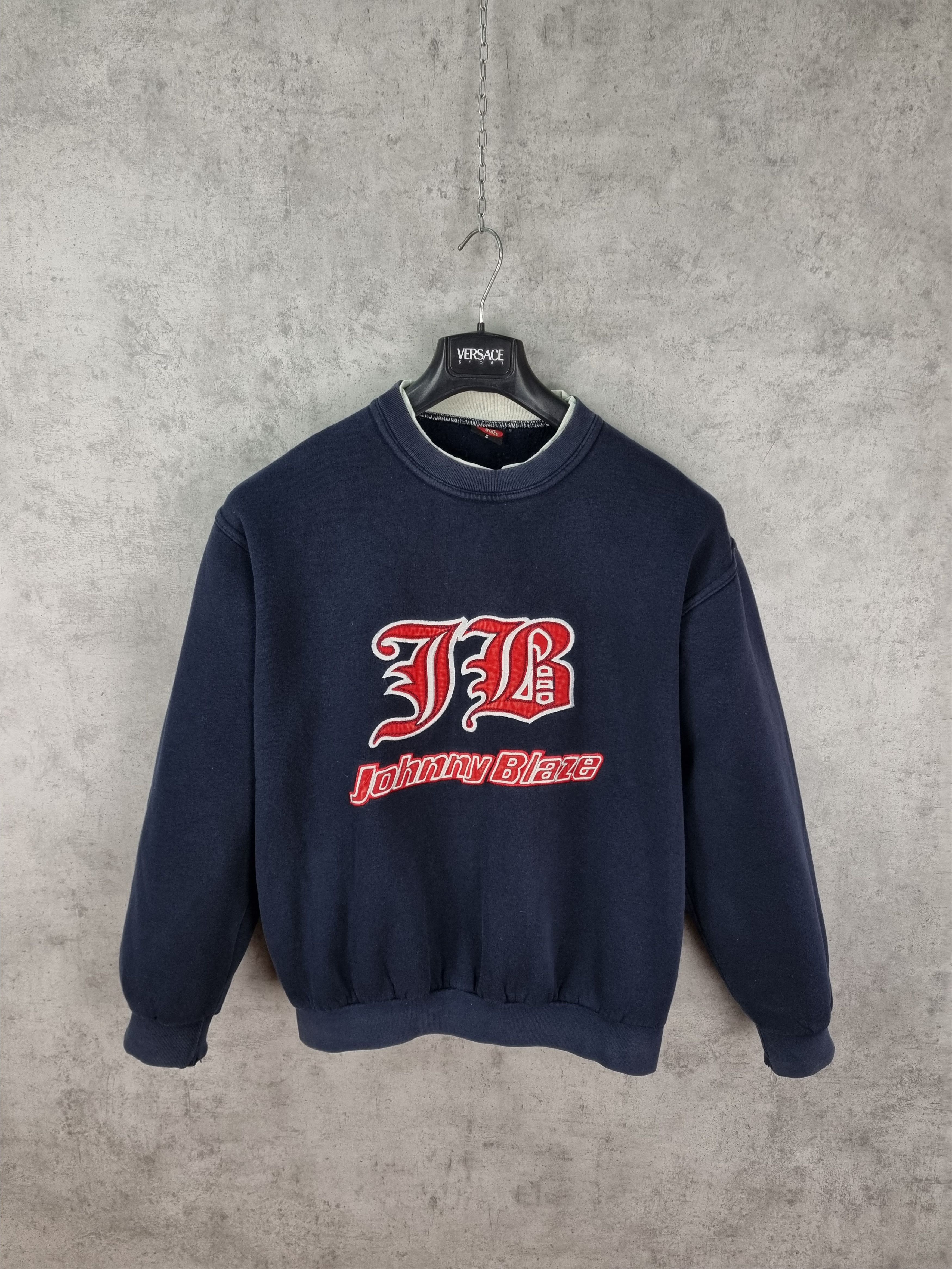 Rap Tees × Vintage Johnny Blaze Vintage Spellout Big Logo Sweatshirt Size US S / EU 44-46 / 1 - 1 Thumbnail