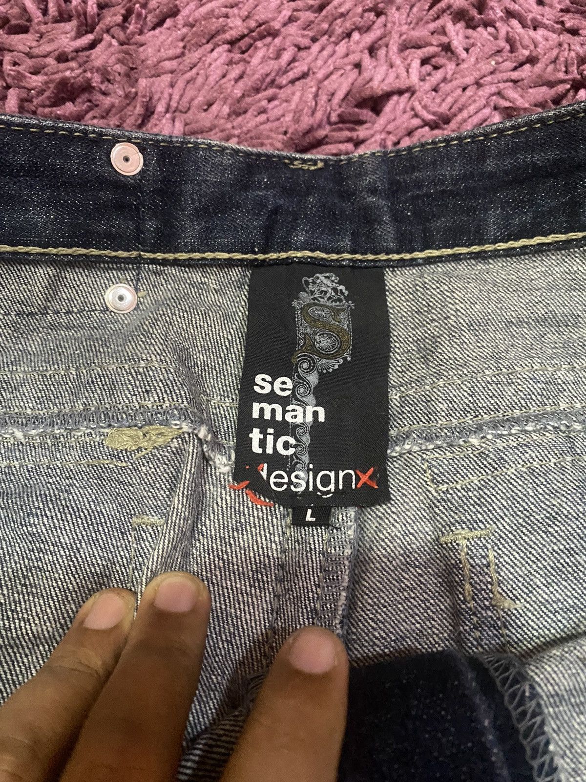 Japanese Brand × Seditionaries × Vintage Semantic Design Denim Jeans Size US 33 - 7 Thumbnail