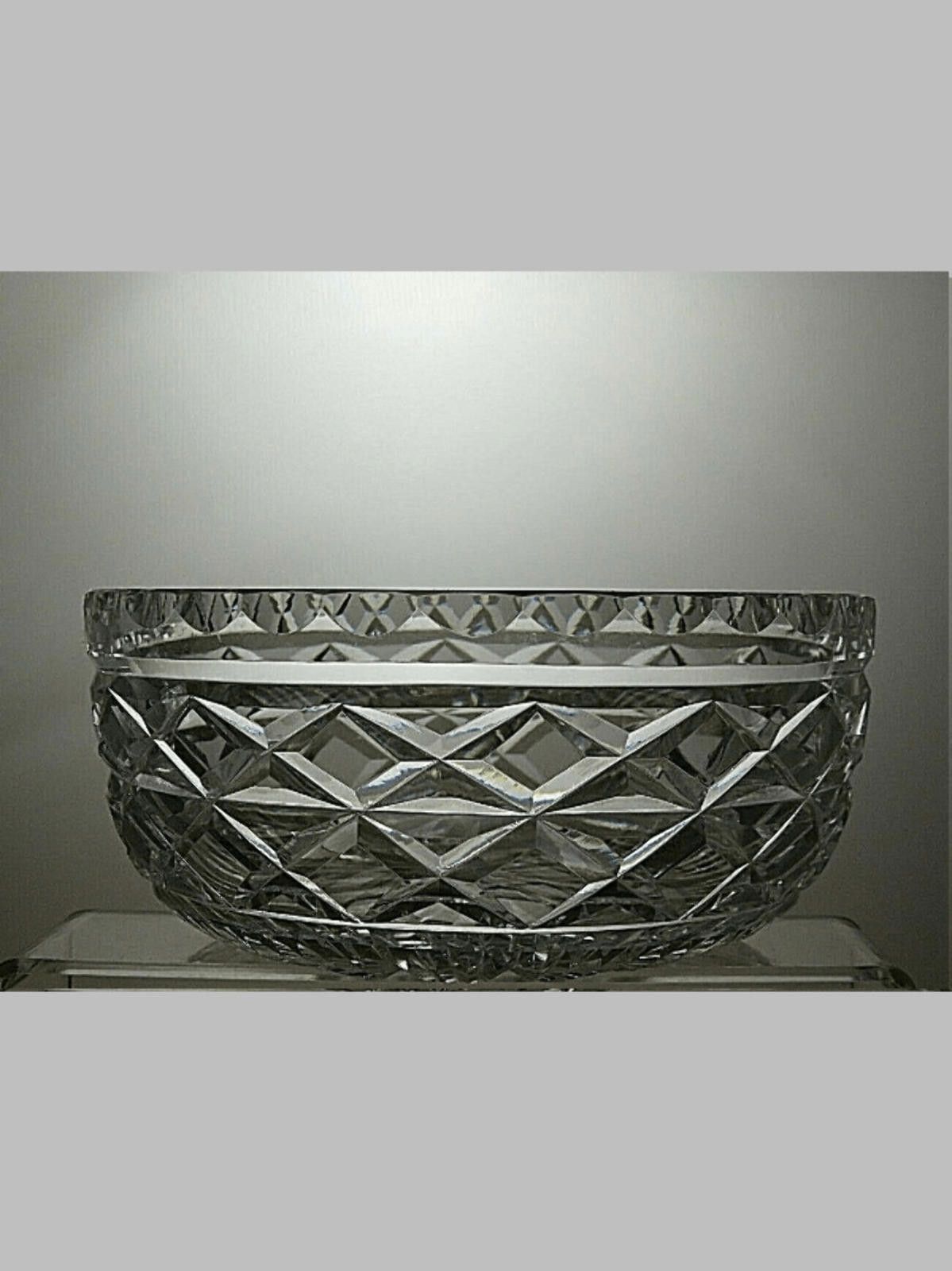 The Unbranded Brand Vintage Cut Glass Lead Crystal Salad Serving Bowl 3 1/3" Size ONE SIZE - 1 Thumbnail