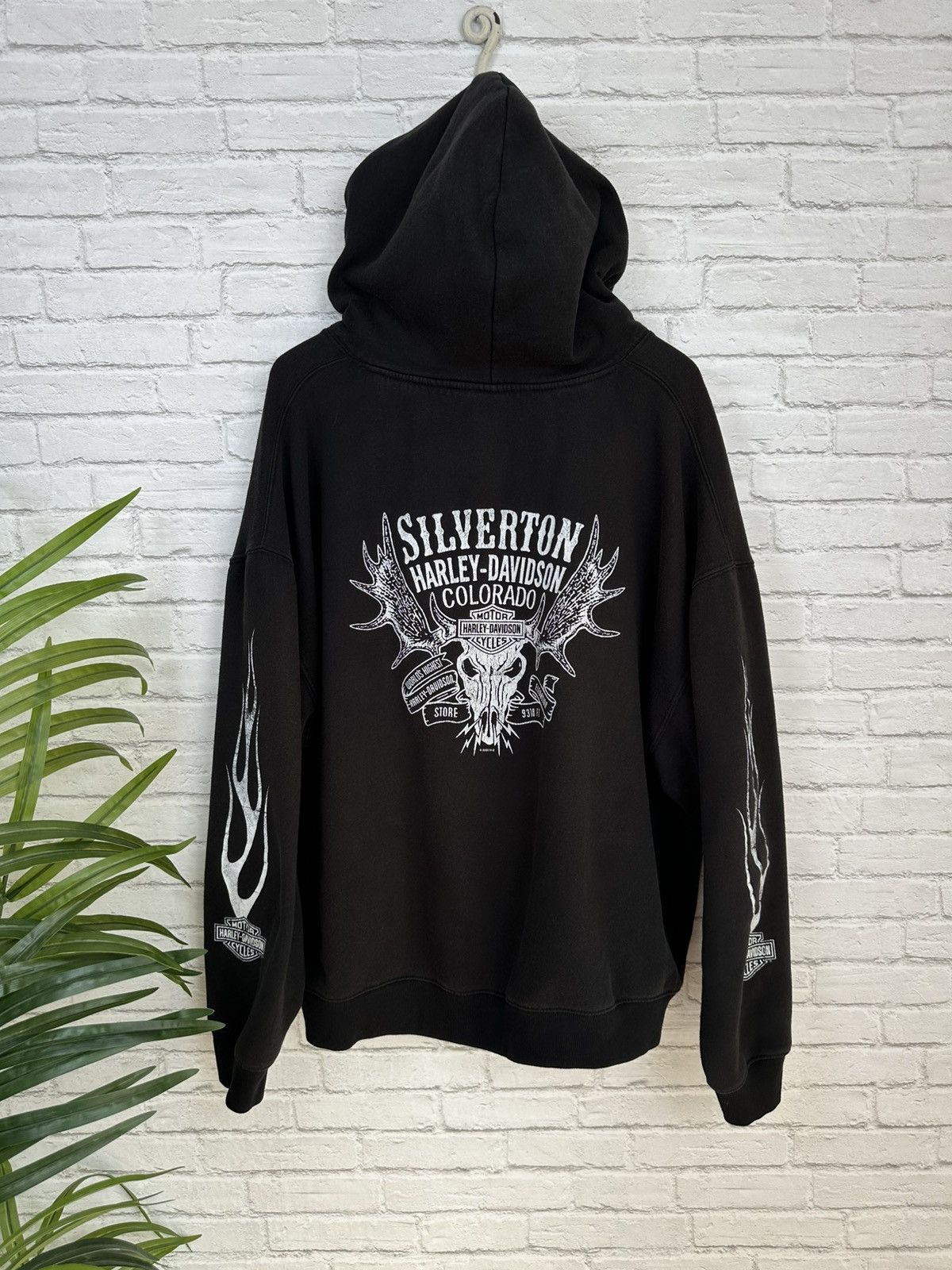 Harley Davidson (3XL) SICK FLAMES FADED Black Harley Davidson Hoodie Size US XXL / EU 58 / 5 - 8 Thumbnail