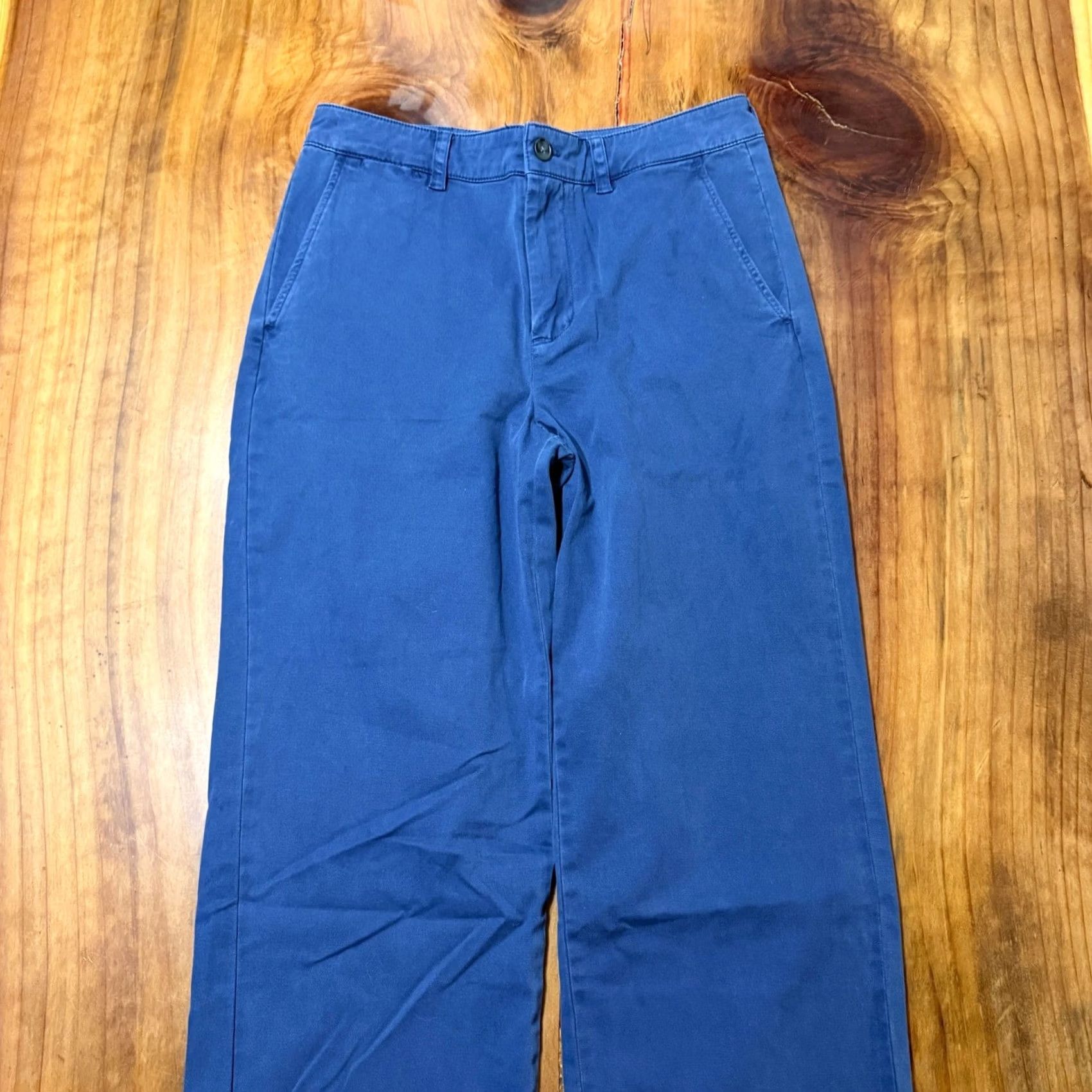 Alex Mill VINTAGE? No. Alex Mill Women's Pants Chino Wide leg High Rise Cotton 6 Blue Slim Straight 29 Inseam Casual Everyday Womens Size 28" / US 6 / IT 42 - 3 Thumbnail