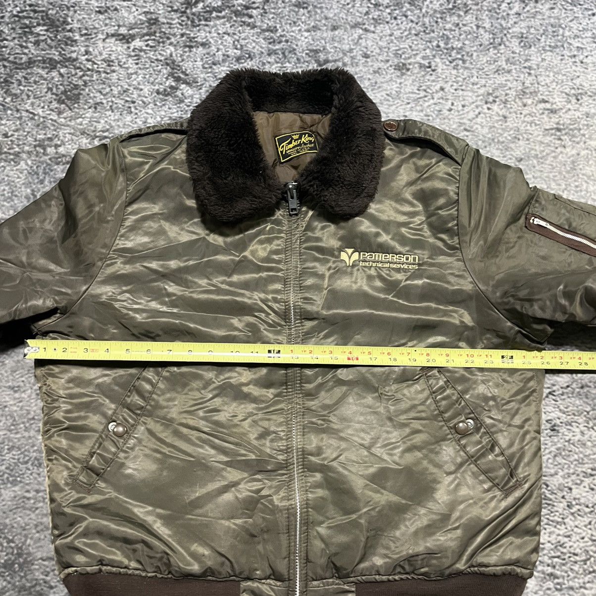 Vintage Vintage 70s Timber King Bomber Flight Jacket Faux Fur Large Size US L / EU 52-54 / 3 - 13 Thumbnail