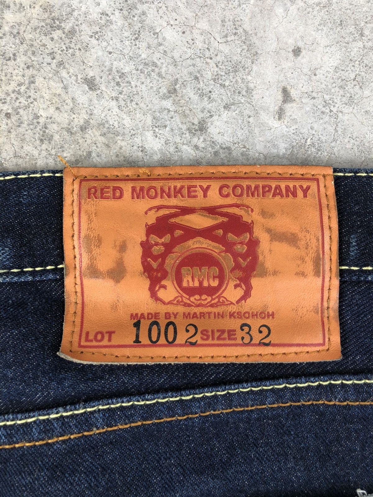 RMC Jeans Red Monkey Company Embroidered Jeans Distressed Size US 33 - 19 Thumbnail