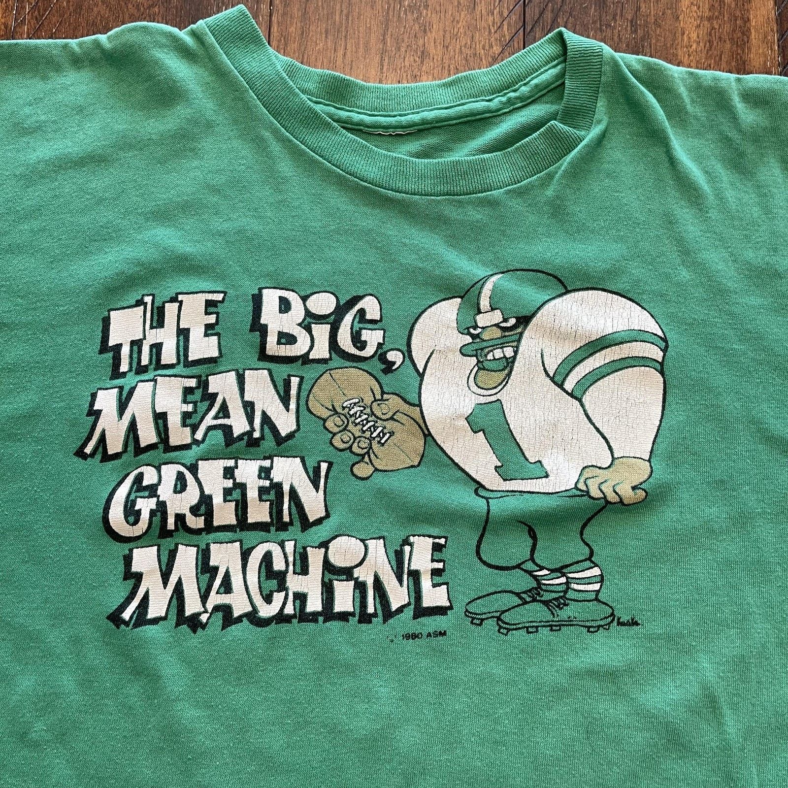 Vintage Vtg Big Mean Green Machine Shirt Mens Large Cartoon Football Size US L / EU 52-54 / 3 - 3 Thumbnail