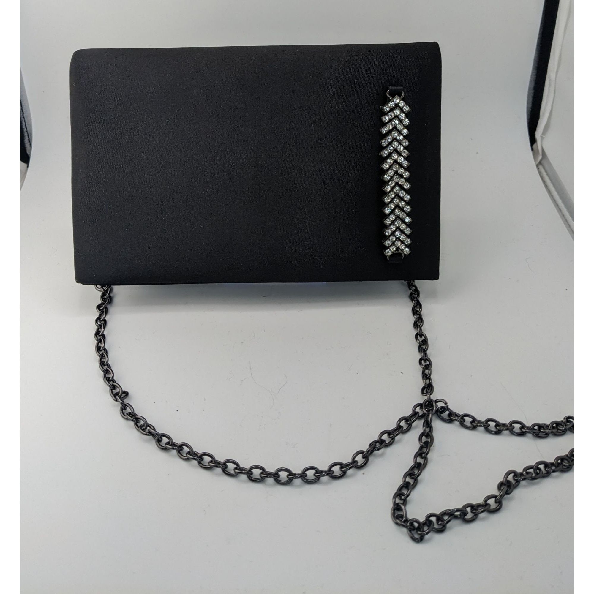 Other Y2K Style Pacomena By Menbur Black Satin Clutch Purse With C Size ONE SIZE - 4 Thumbnail