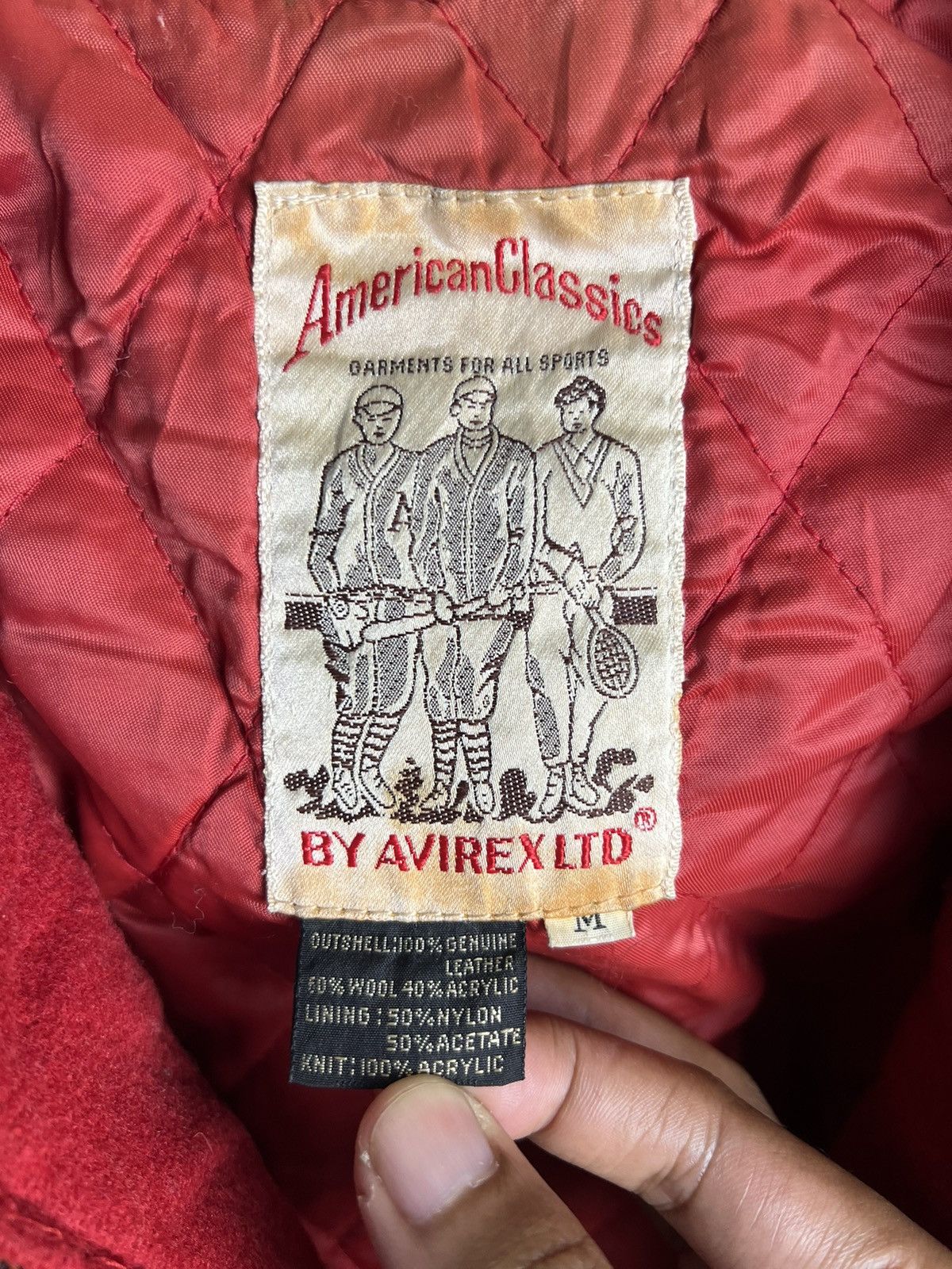 Avirex × Vintage Vintage 1990s Avirex America "University" Leather Jackets Size US M / EU 48-50 / 2 - 5 Thumbnail